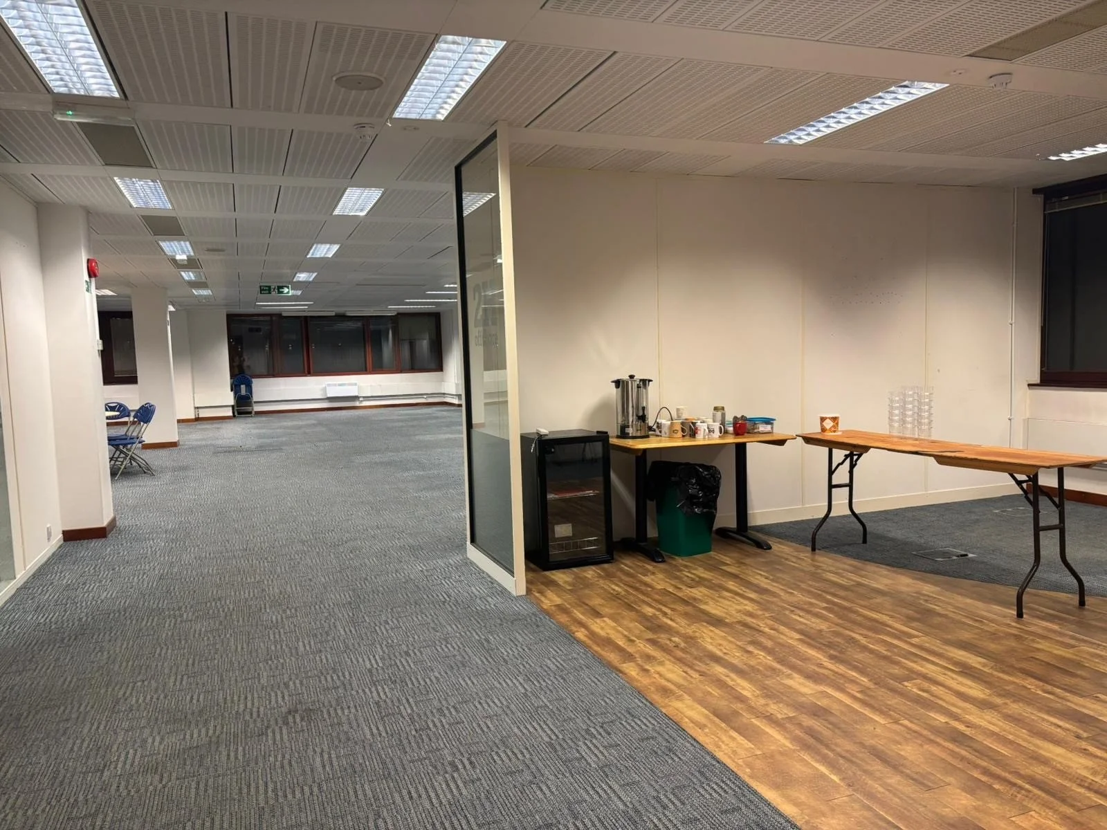 First floor, tea station