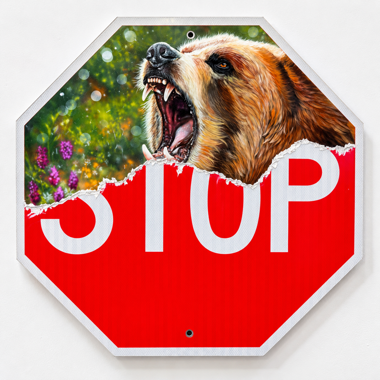 Unstoppable Bear Sign 30x30 in