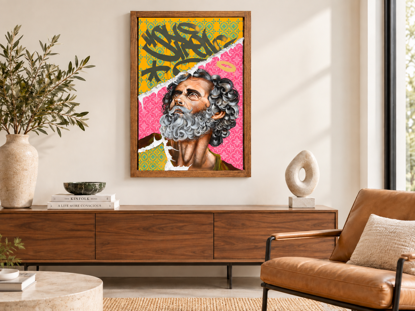 Man Looking Up Original Painting