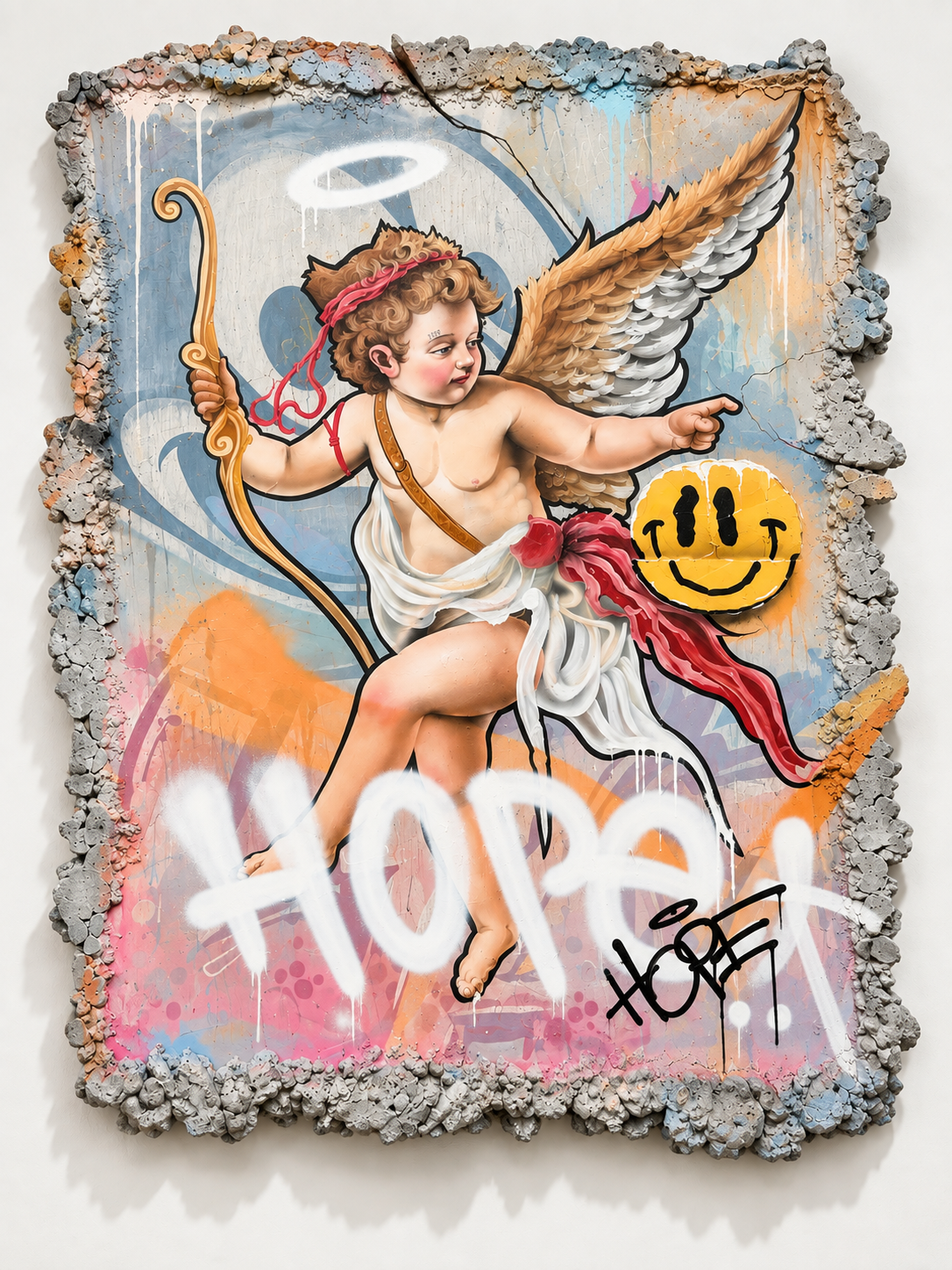 Cupid Manifesting Hope Original art 48x40