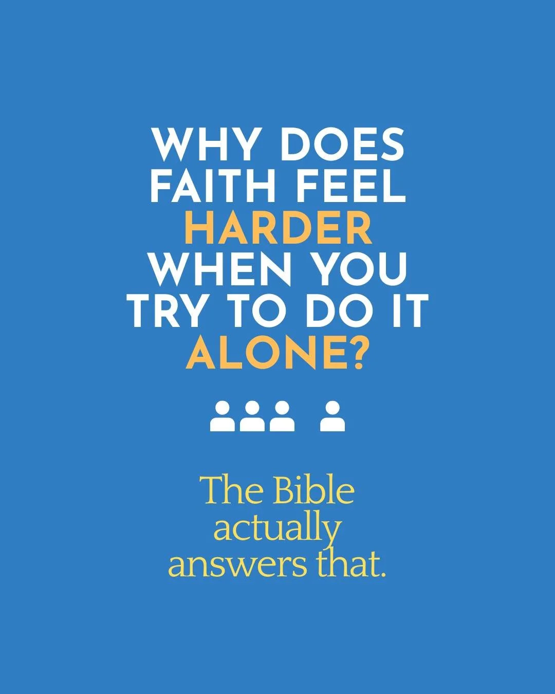 How does real spiritual growth happen?

The Bible shows us something we often miss:
the Spirit changes us personally, but He forms us collectively.

God builds our faith as we live life with His people &mdash; worshiping together, building relationsh