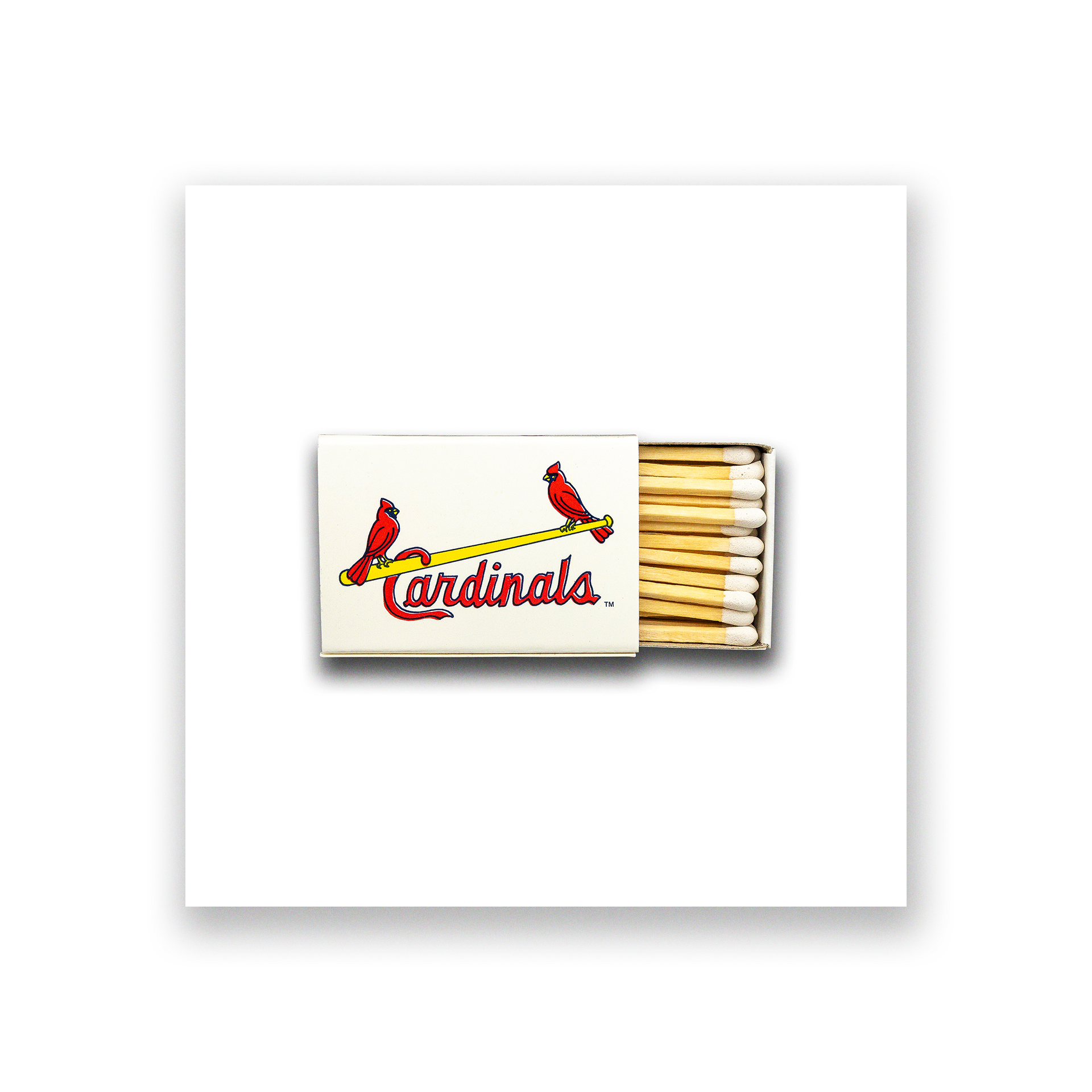 Vintage sports matchbook art print inspired by the St. Louis Cardinals framed wall art