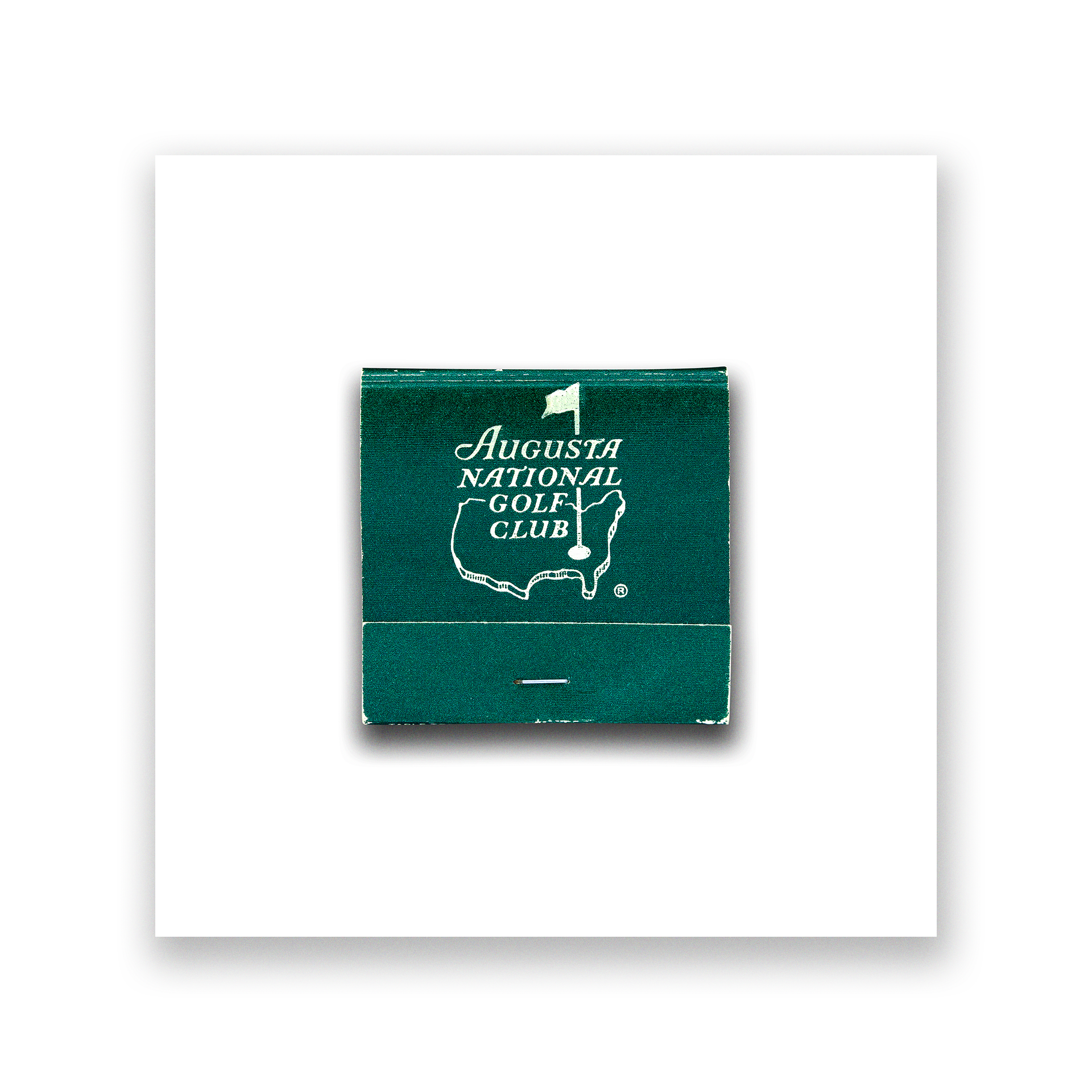 Vintage sports matchbook art print inspired by Augusta National Golf Club framed wall art