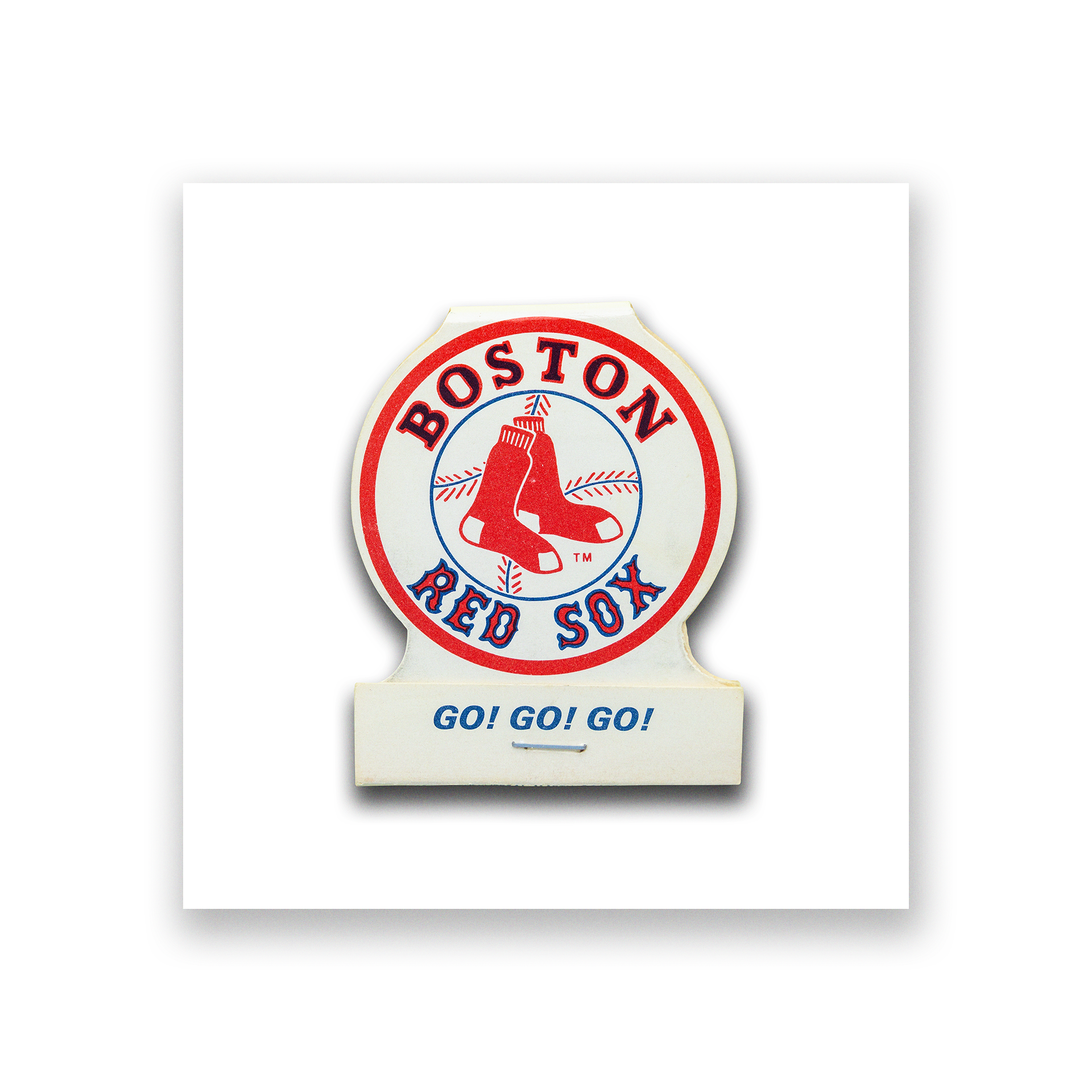 Vintage sports matchbook art print inspired by the Boston Red Sox framed wall art