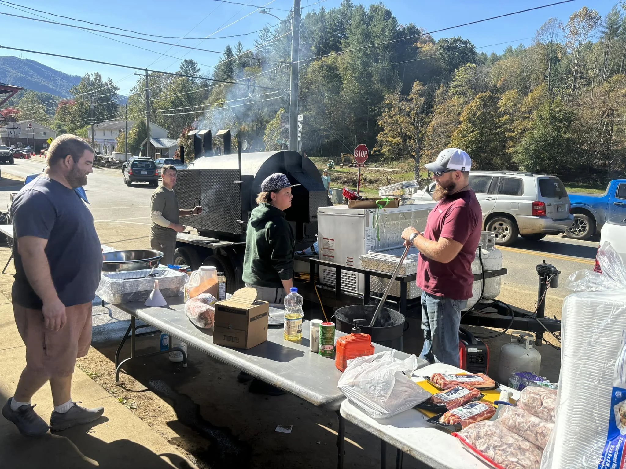 Thank you Pine Grove Baptist Church and Dustin Misner and friends for feeding our volunteers and families in need here in #lansingnc