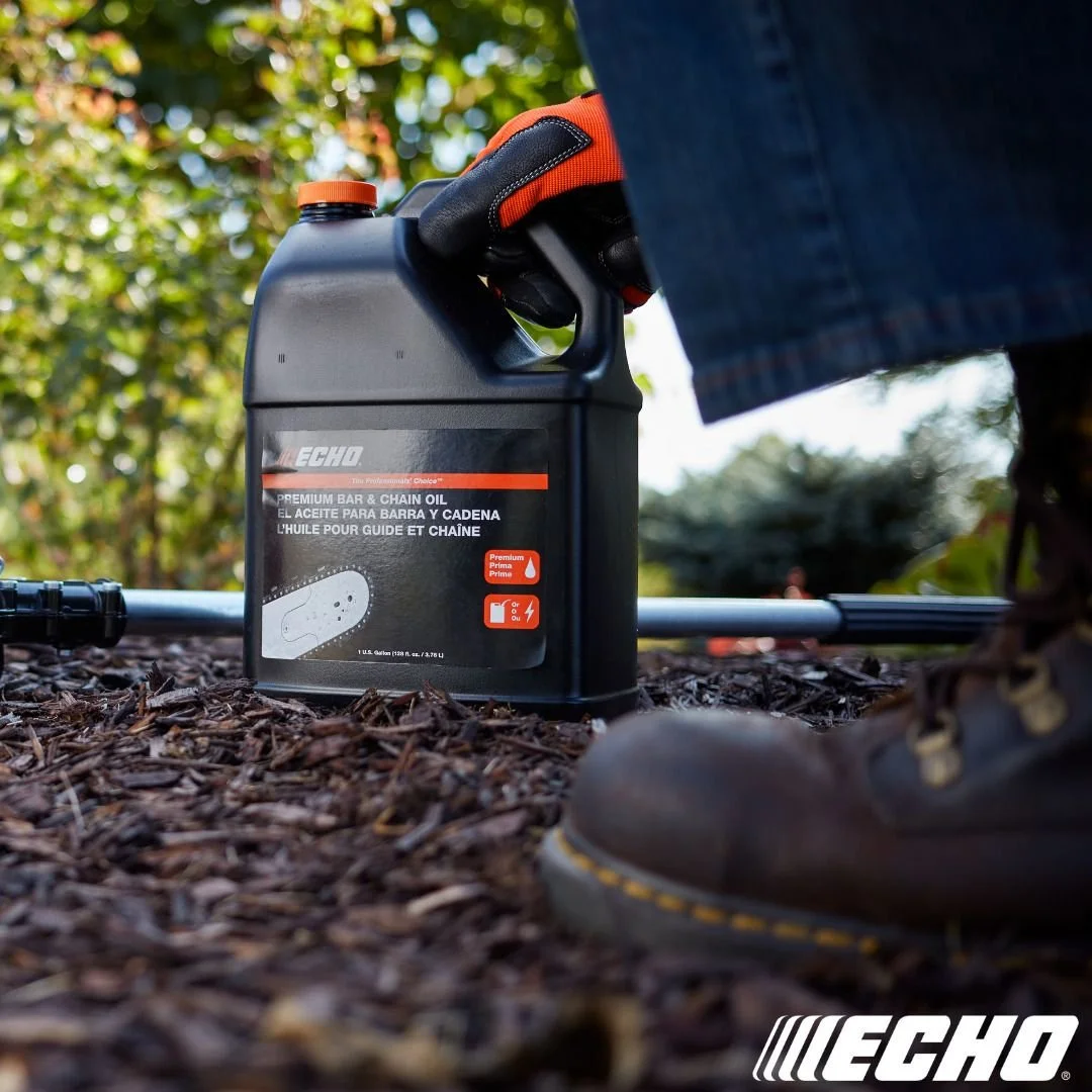 Every pro knows a smooth-running saw makes all the difference. ECHO Bar and Chain Oil keeps your chain lubricated, your bar cool, and your saw performing at its best. Stop by today to get yours.