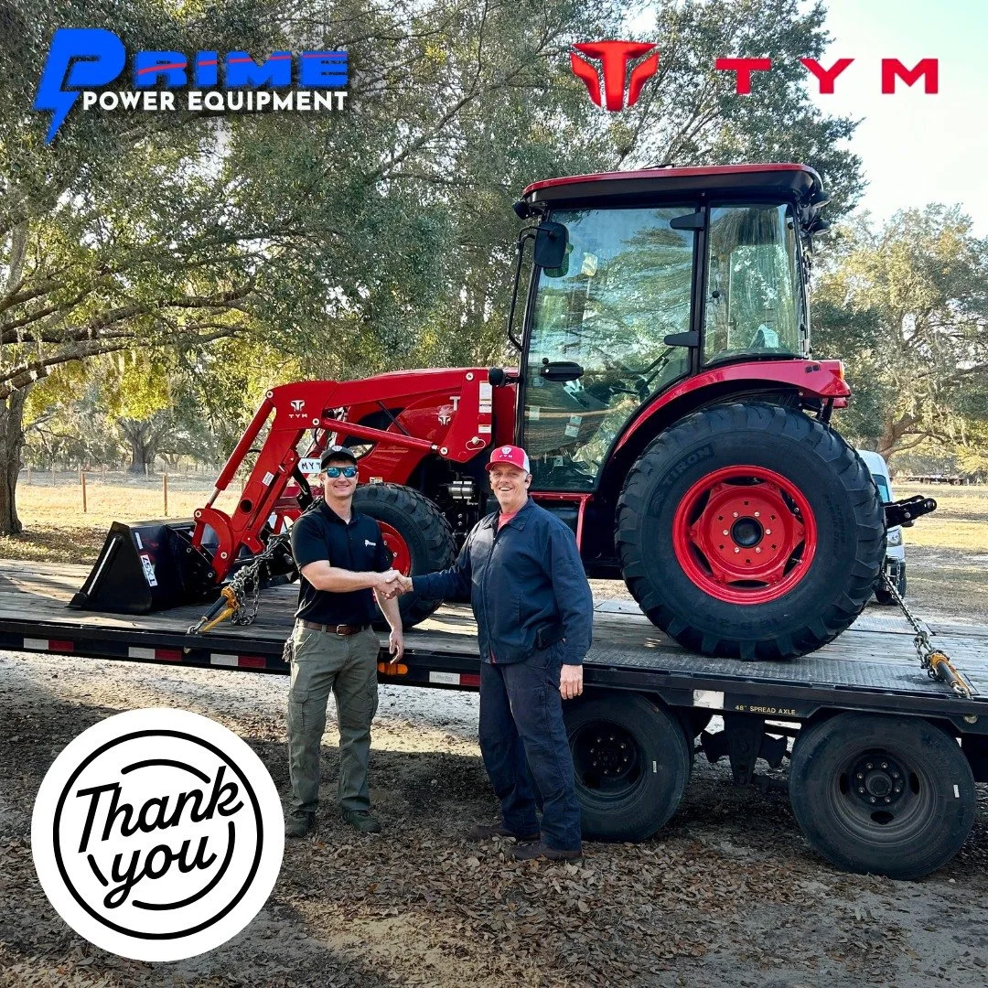 Congratulations on your new TYM T574HC! We&rsquo;re proud to welcome you into the Prime Power Equipment family and truly appreciate your business. We hope this tractor serves you well and helps you tackle every job with confidence for years to come.
