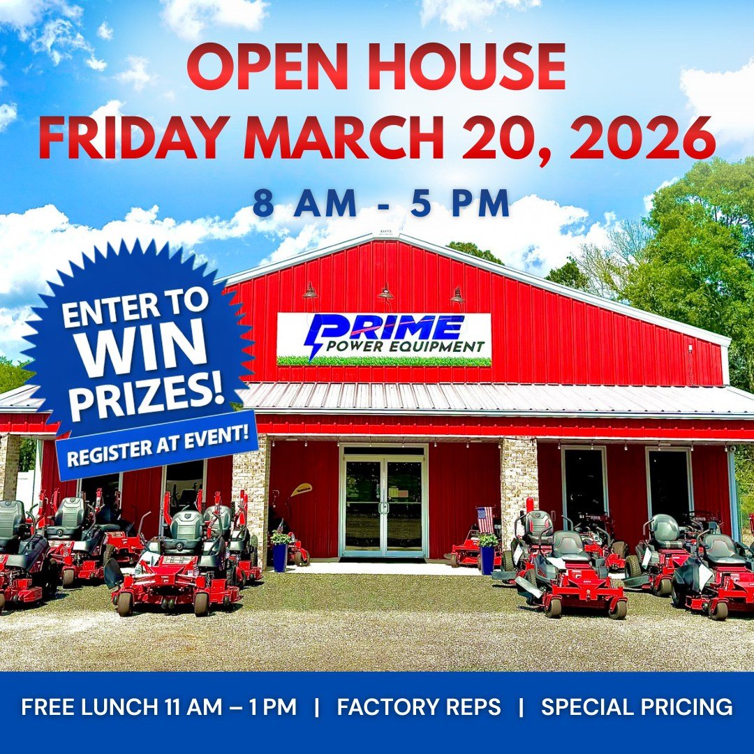 MARK YOUR CALENDARS!

🎉Prime Power Equipment OPEN HOUSE🎉
Friday, March 20, 2026
Event Time: 8:00 AM &ndash; 5:00 PM

This is an ALL-DAY EVENT you don&rsquo;t want to miss!

🔥 ENTER TO WIN PRIZES!
(Register at the event for your chance to win!)

🍔