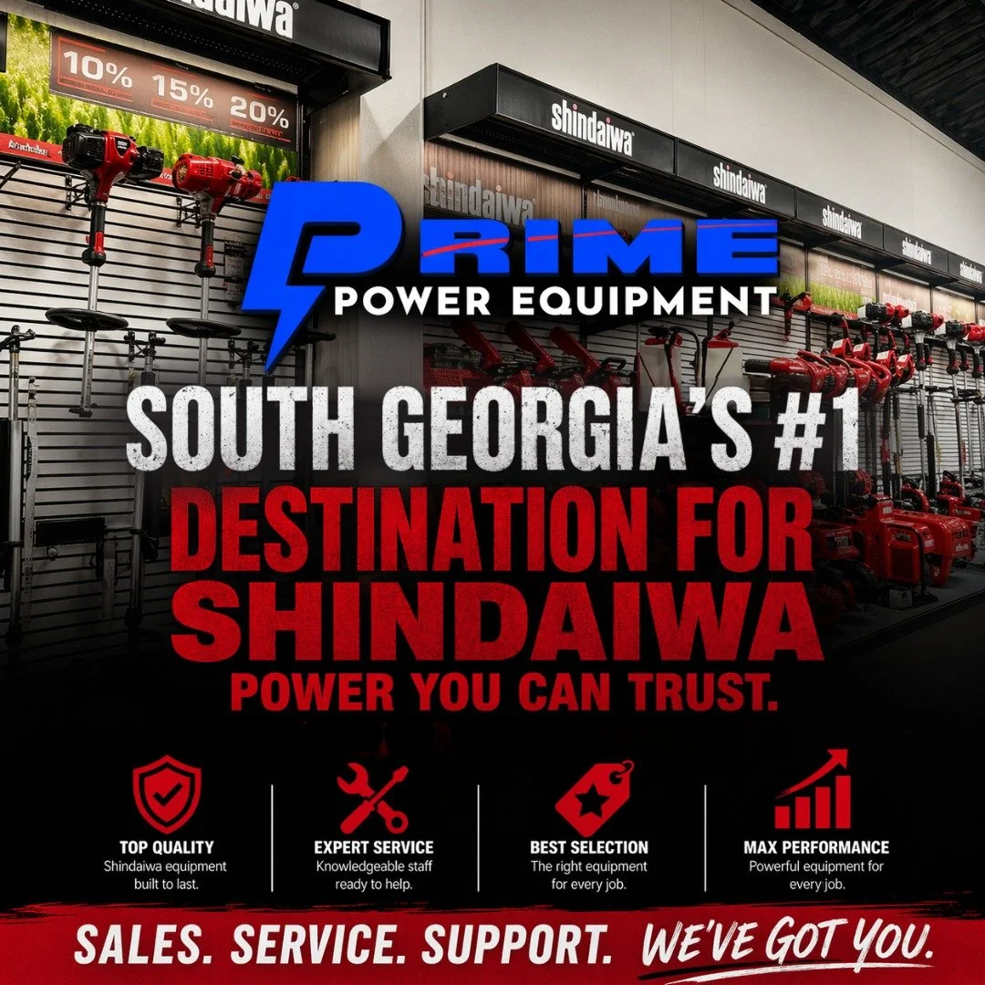 South Georgia&rsquo;s go-to source for professional-grade power and peak performance, delivering the strength, precision, and dependability of Shindaiwa. Built for demanding work and trusted for lasting results, this is equipment that keeps you movin