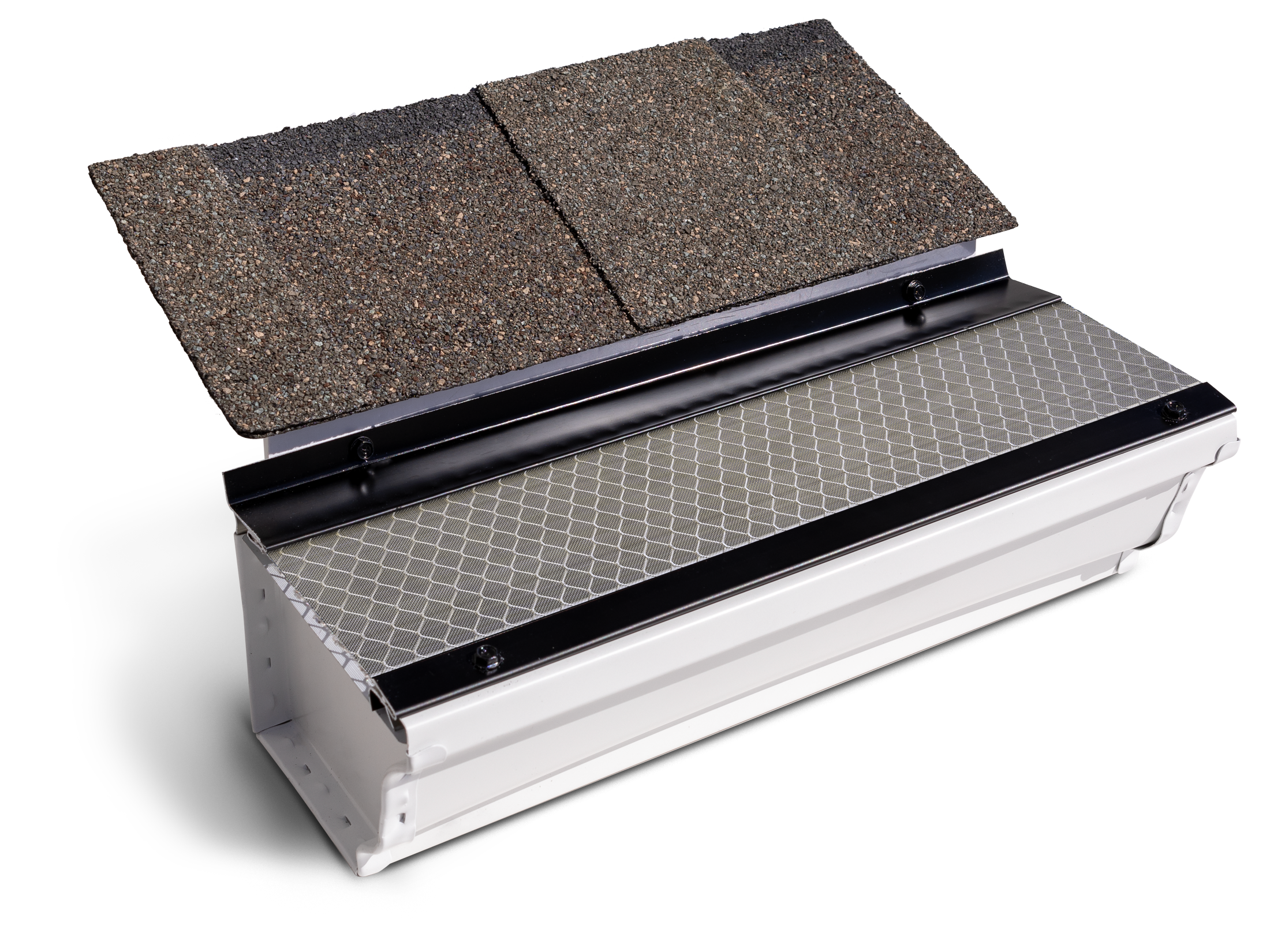 Aqua Armor regular panel on a section of gutter with shingles