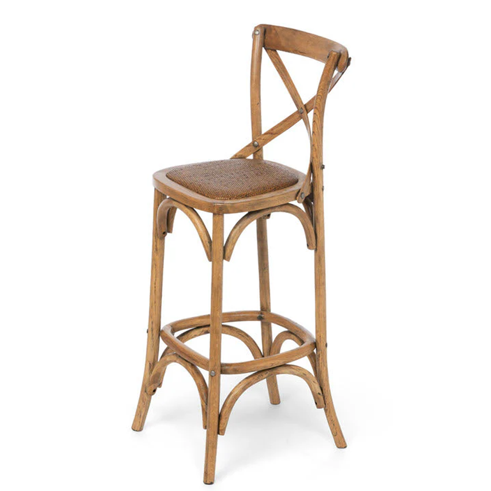 Wooden Cross Back Barstool.png