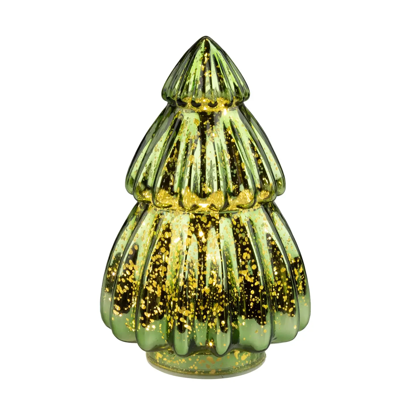 Shiny Antique Green Glass Tier Tree