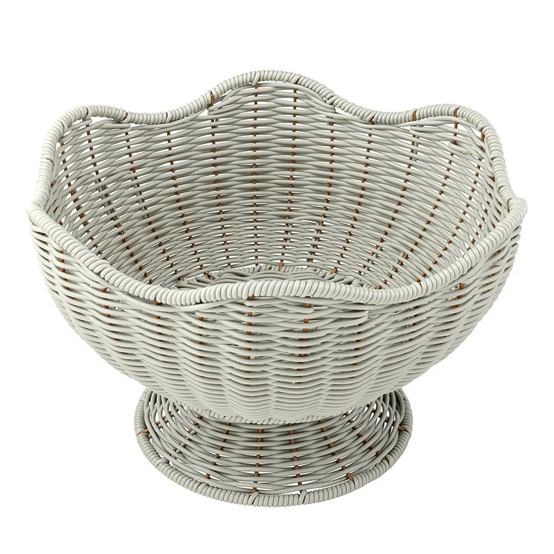 Scalloped Basket - Grey