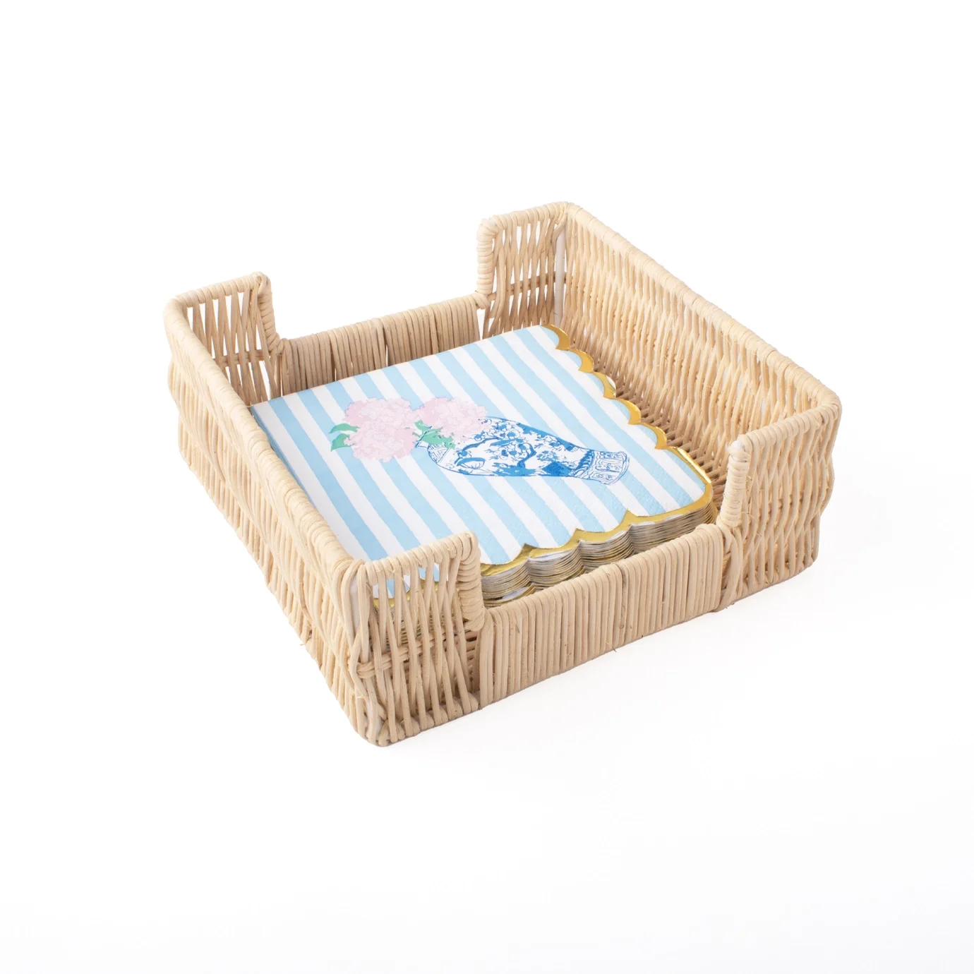 Natural Rattan Beverage Napkin Tray
