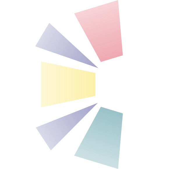 Rainbow rays in the theme and brand colors of Broadway Bound Kids.