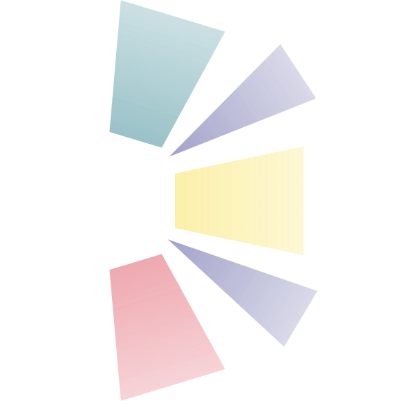 Rainbow rays in the theme and brand colors of Broadway Bound Kids.