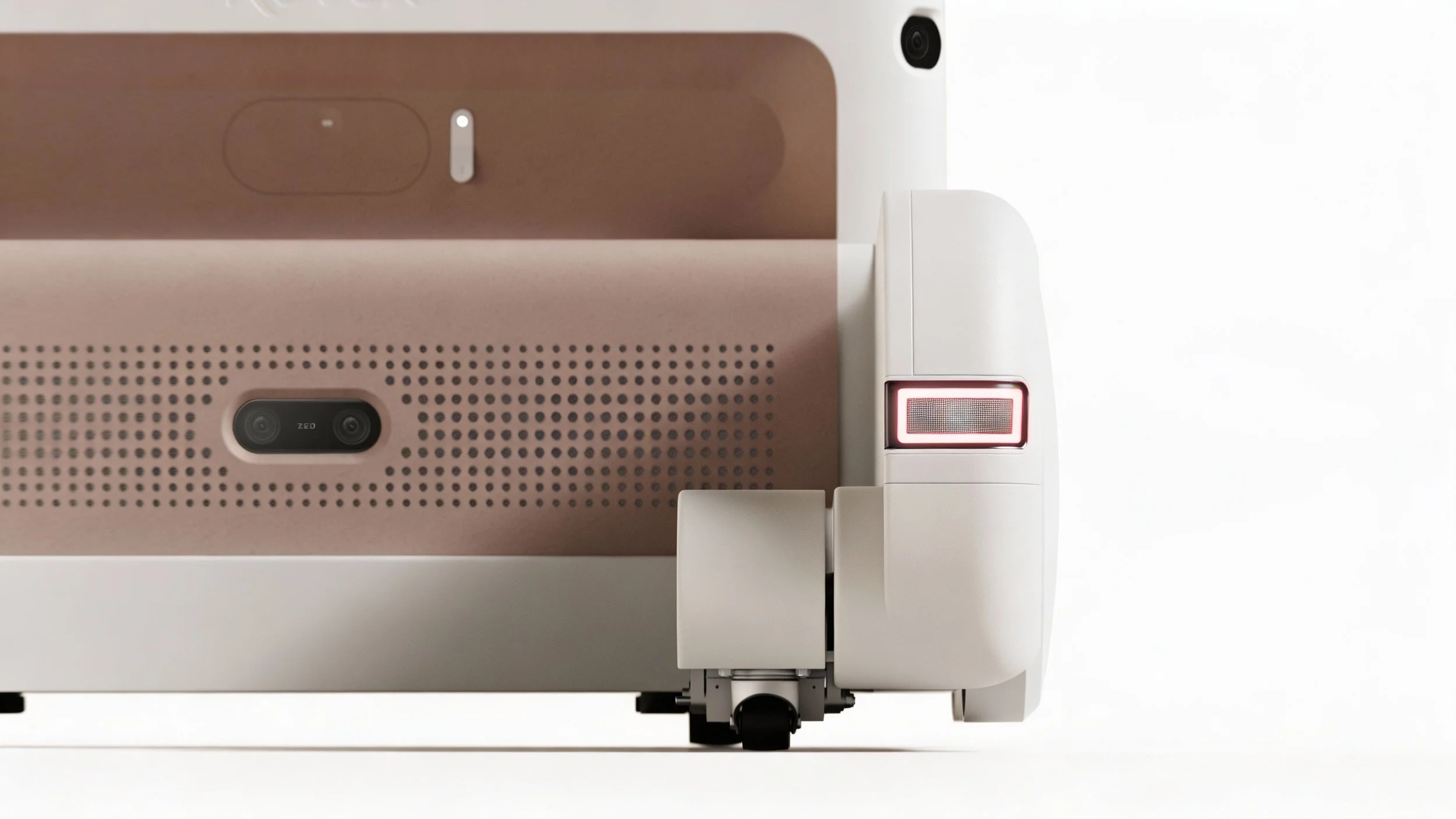 Posterior view of Rovi the autonomous in-hospital patient transport robot