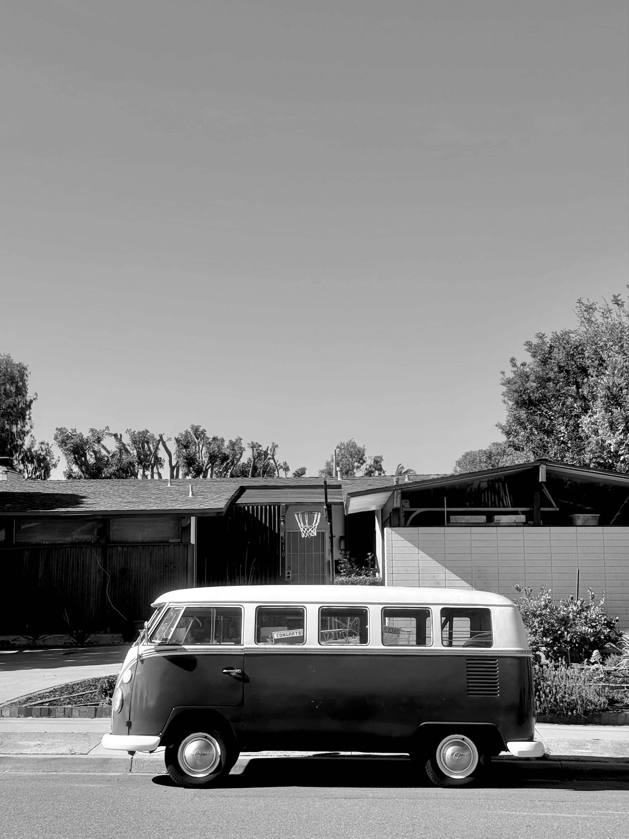 VW Bus B&W