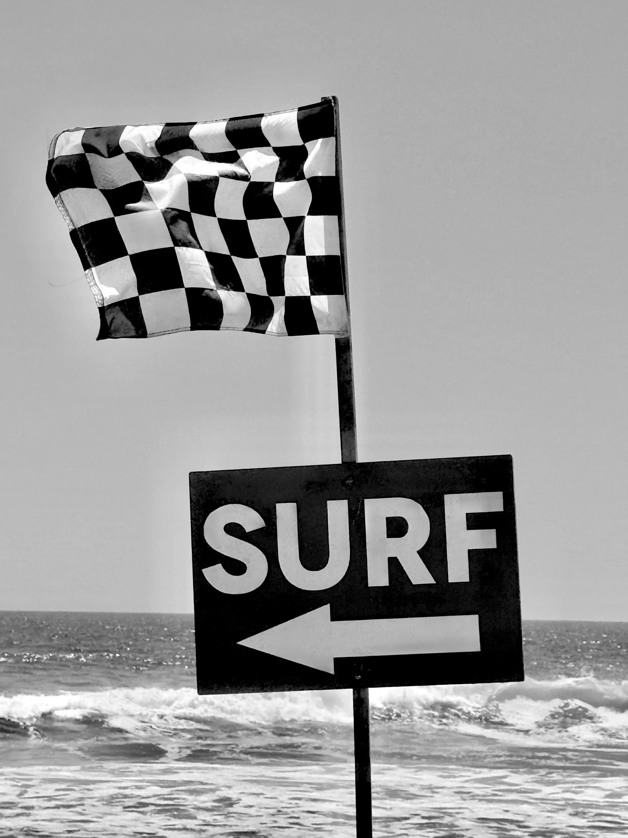 Surf Sign B&W