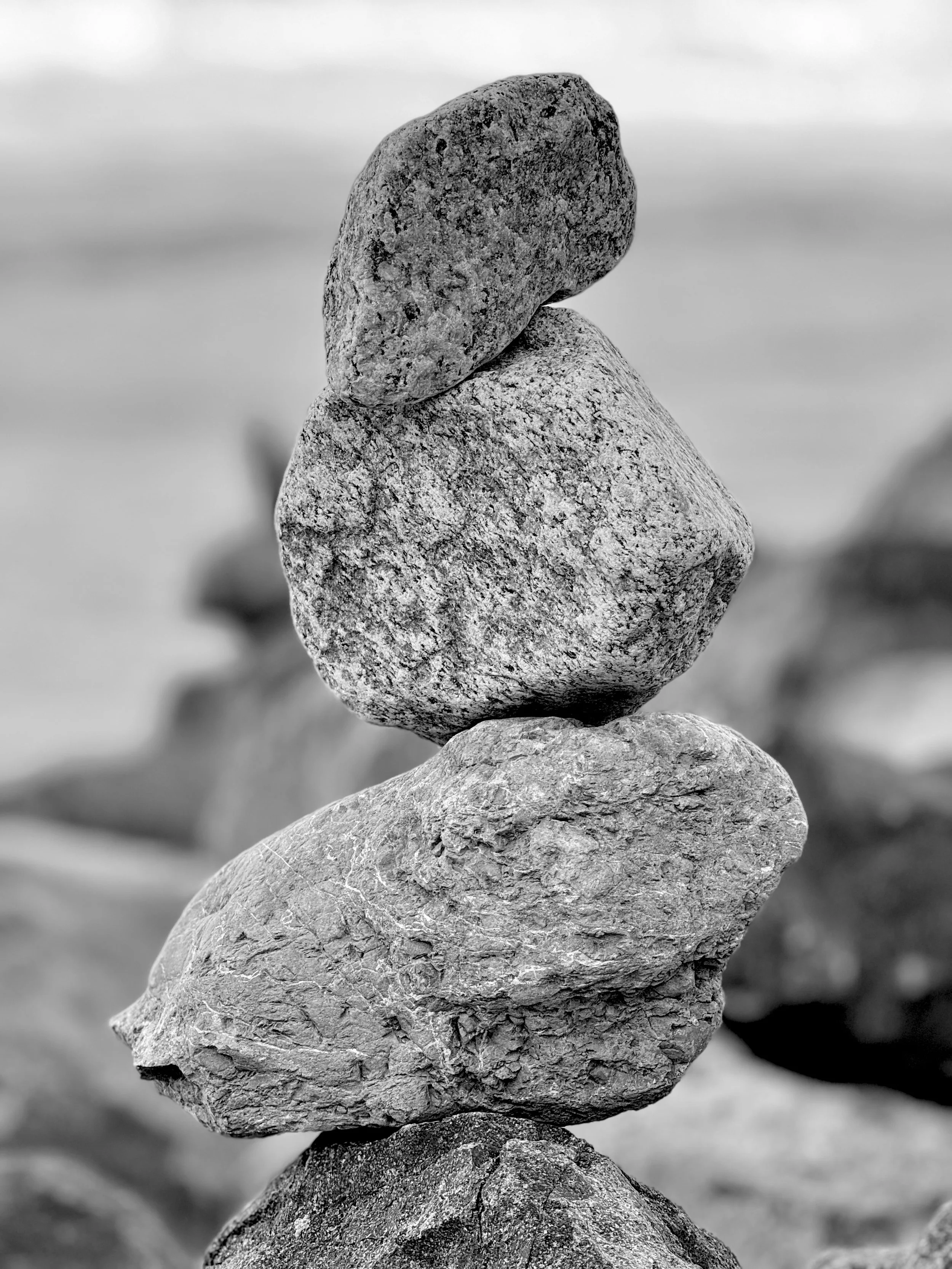 Rock Statue One B&W