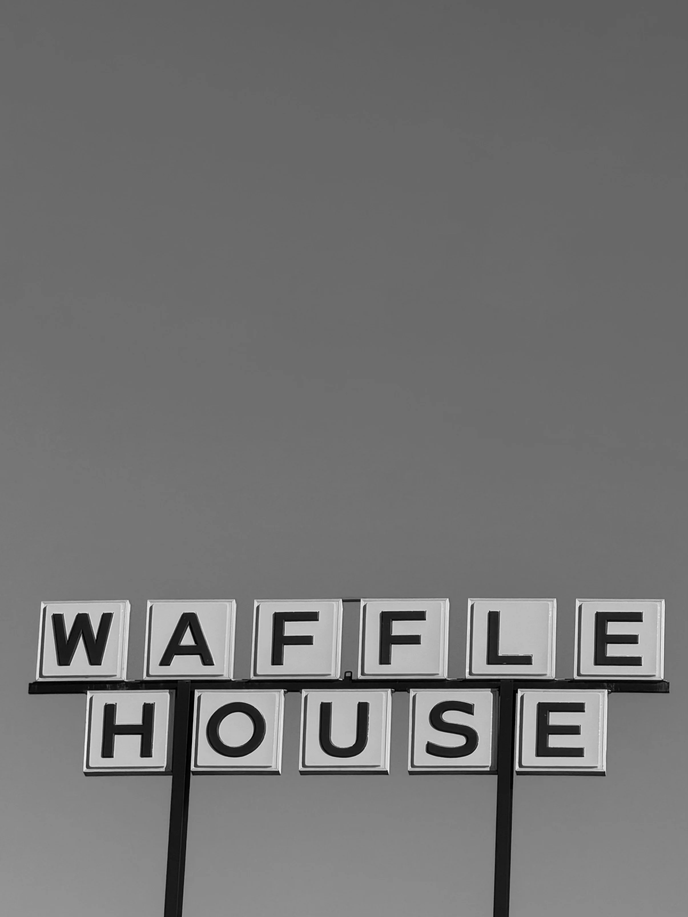 Waffle House Sign B&W