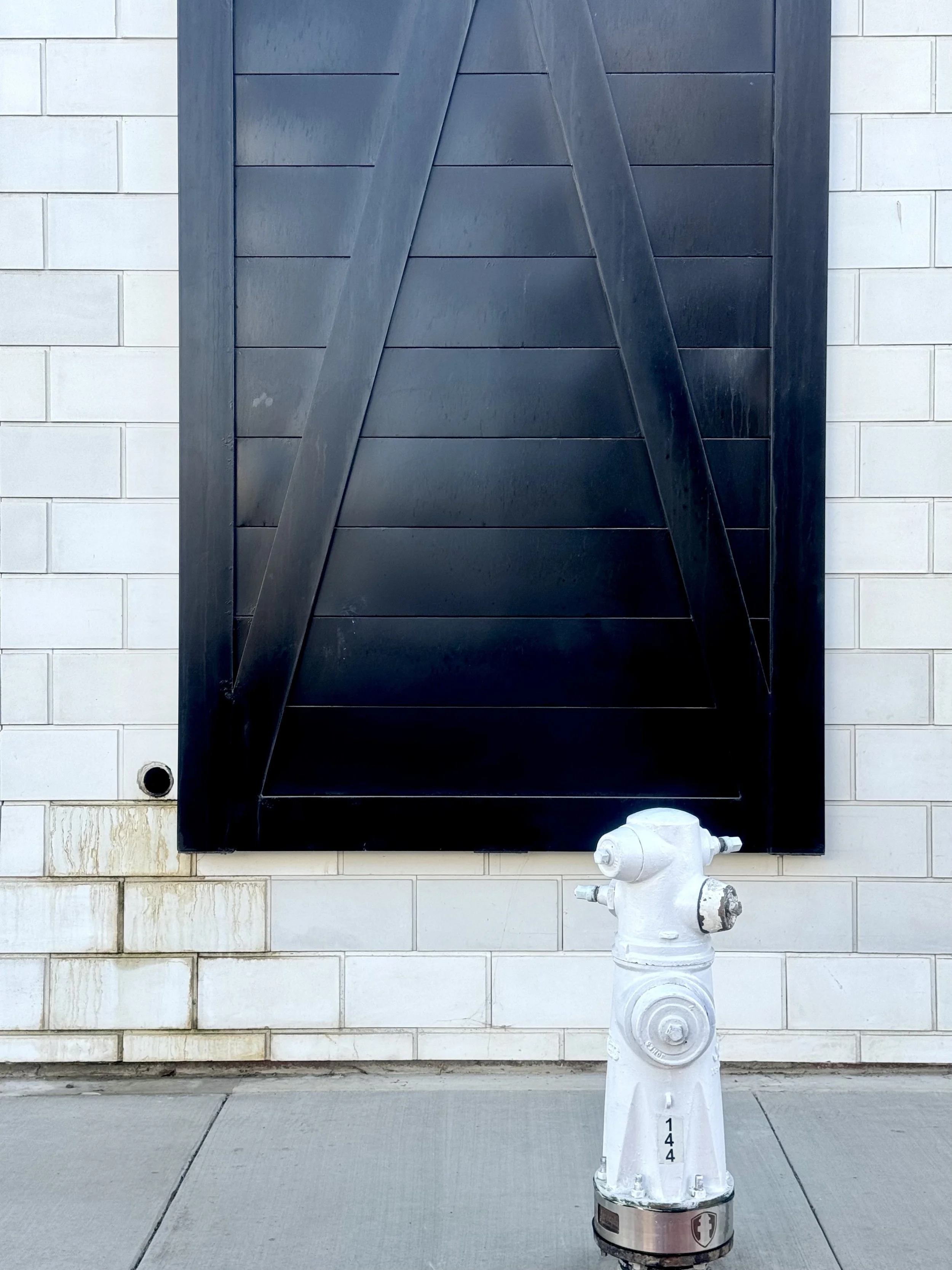 Black Door White Hydrant