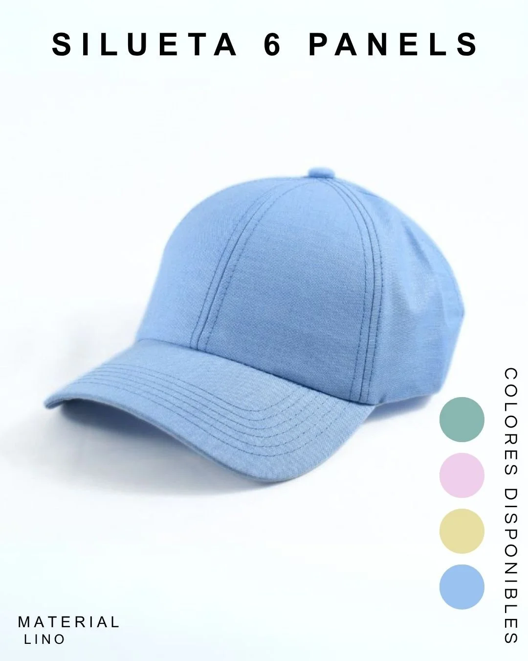 MOKCAP: Silueta 6 Panel, tu logo, tu estilo
Todo empieza con un lienzo.
En MOKCAP, t&uacute; eliges la base: siluetas premium 6 panel con materiales y colores que se adaptan a la esencia de tu marca.

🎨 Elige tu combinaci&oacute;n ideal:
Tela, color