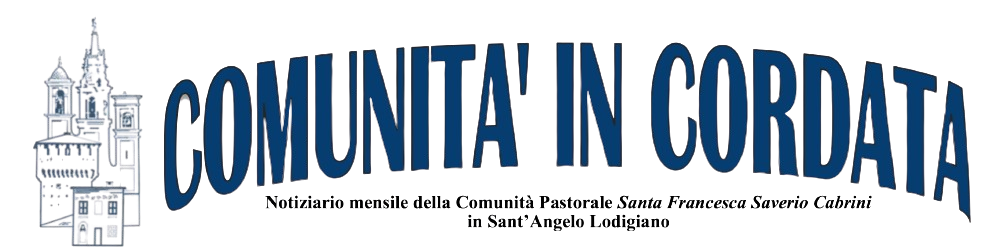 Logo della comunità in cordata con un'illustrazione di un castello e testo in blu scuro.