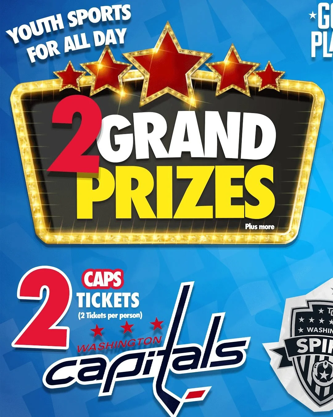 🎁 PRIZES, PRIZES, PRIZES! 🎁

We&rsquo;re going BIG for the first-ever Youth Sports For All Day &mdash; and so are the giveaways! 🙌
🗓️ October 4th | 10AM&ndash;2PM
📍 The Fields at RFK Campus

Here&rsquo;s what&rsquo;s up for grabs:
🏒 2 grand pri