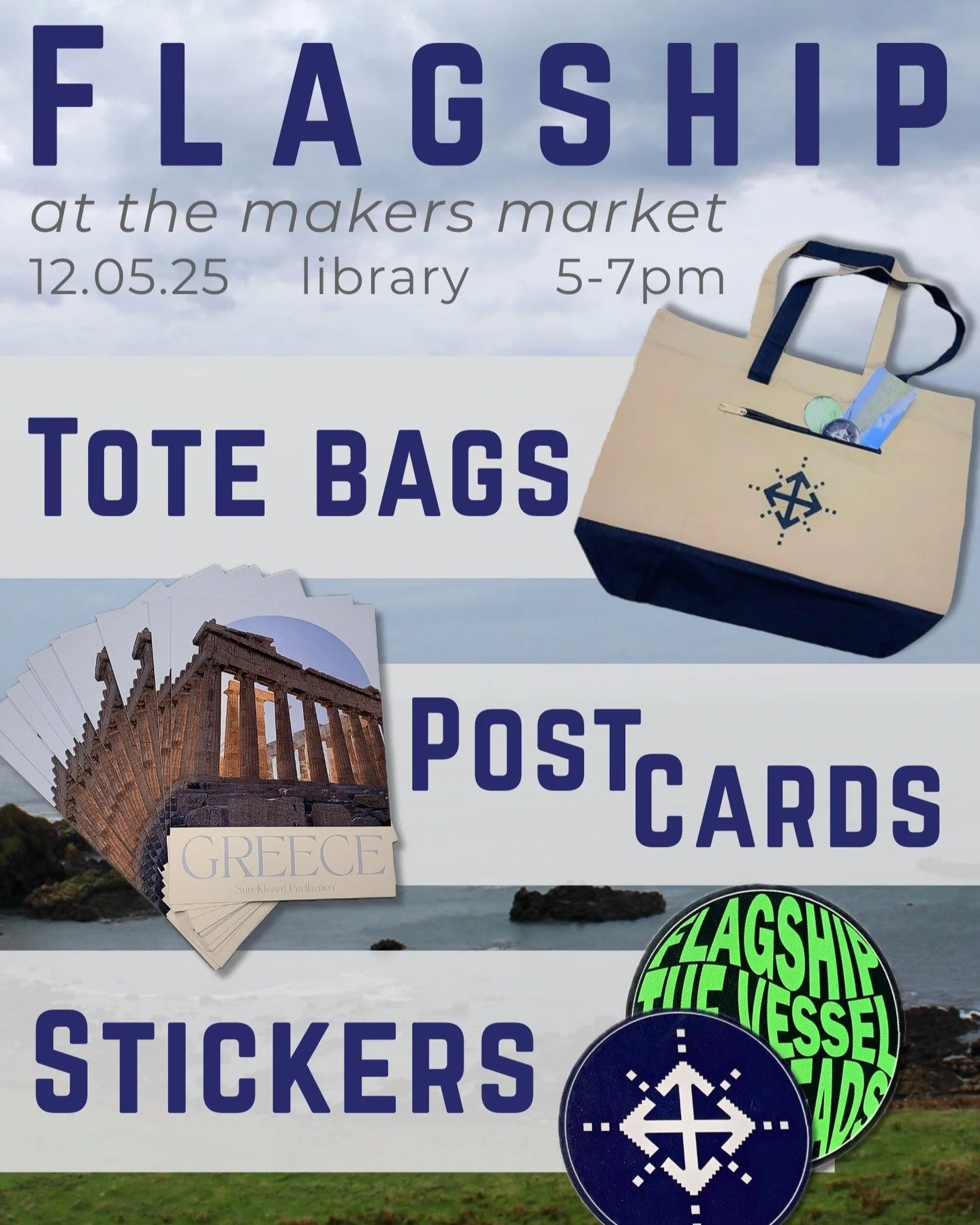 Flagship will be selling our merch at the @susqulib for the Makers Market! Come buy some neat Flagship Branded merch! Hope to you all there!