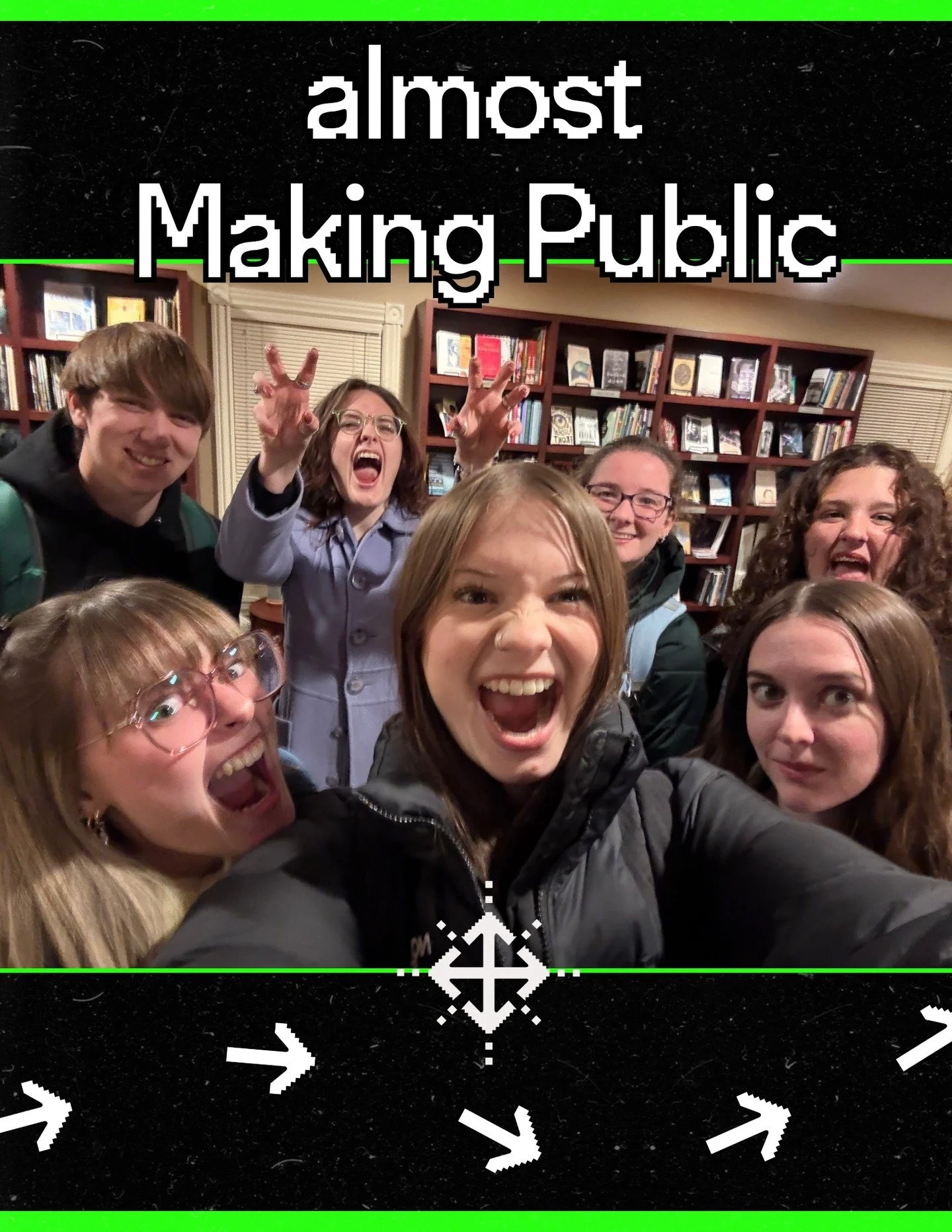 It's almost Making Public! Flagship Magazine trades silly photos of our staff for your attendance to the literary event of the year! Hope to see you tomorrow (4/15) at 7pm in Stretansky to see a 2026 cover reveal and so much more!