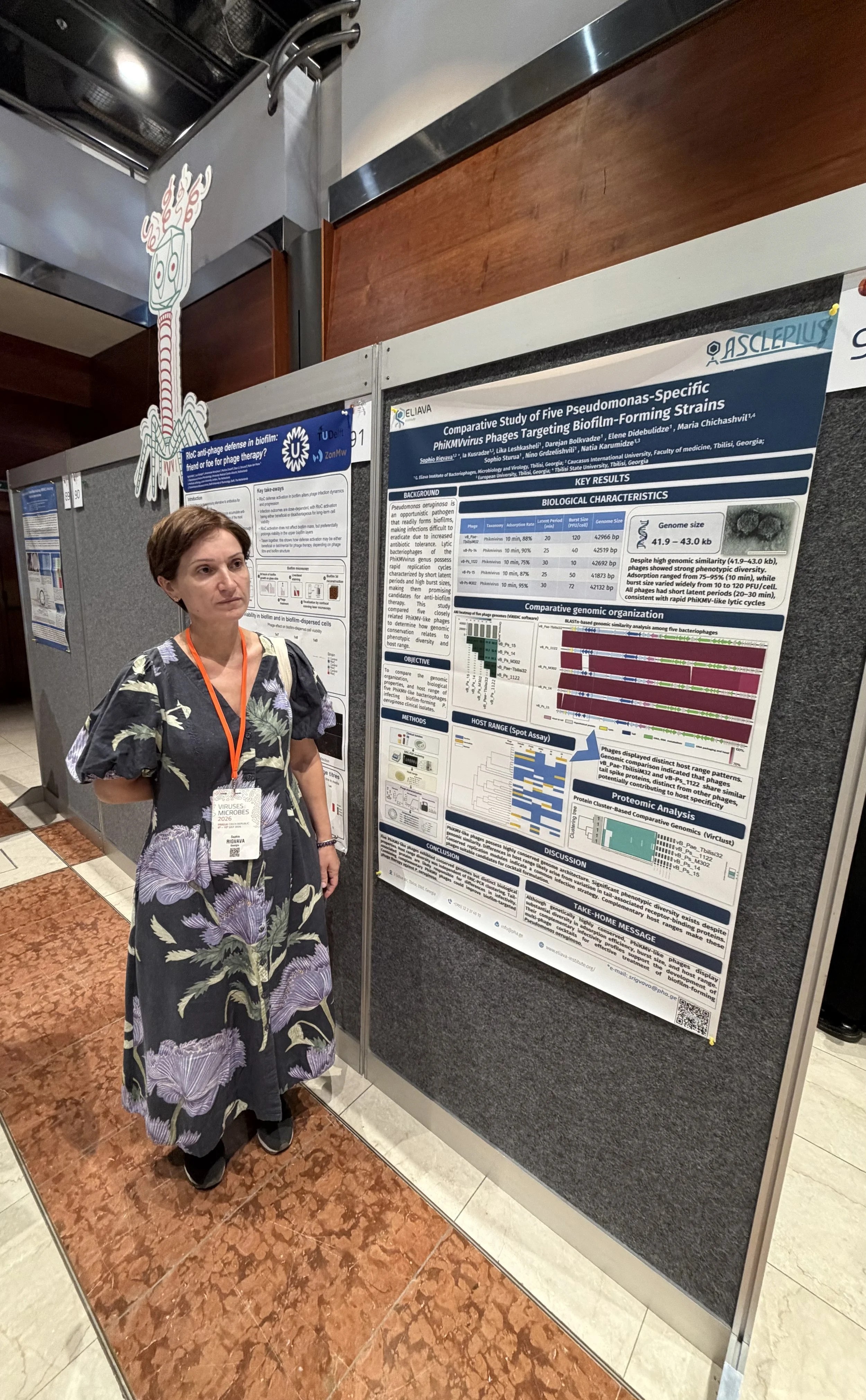 ASCLEPIUS Researcher Presents Comparative Study of Pseudomonas-Specific Phages at Viruses of Microbes 2026