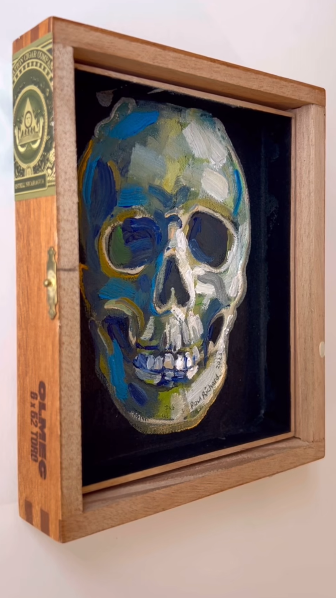 Capo 2026, Oil on cigar box