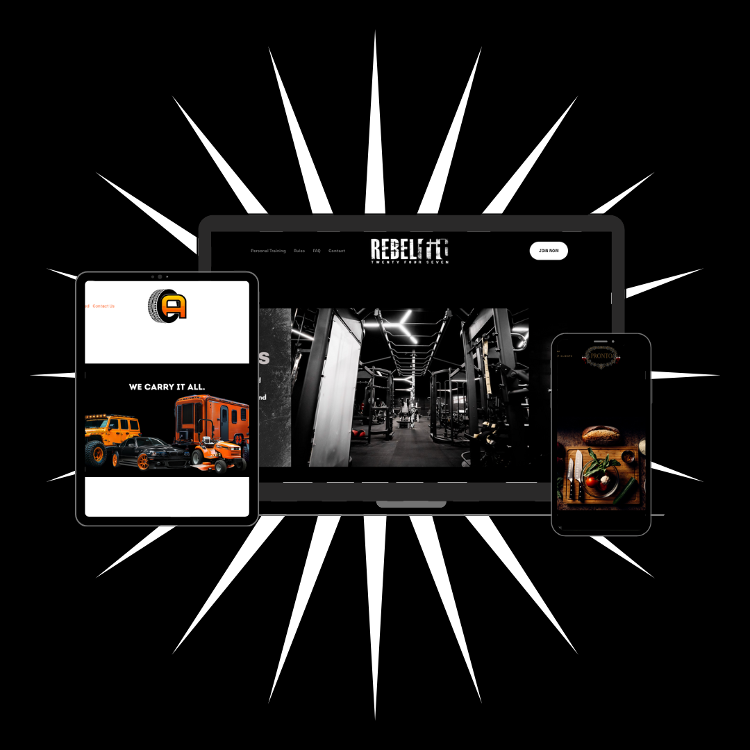 Website and graphic design mock ups