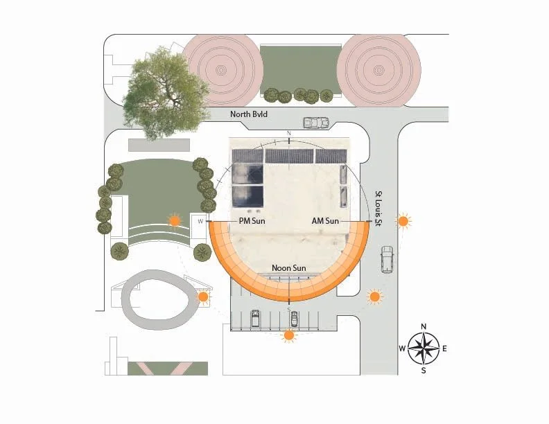 Riverview Recreation and Wellness - Sun Analysis Site Plan - Senior Year, Capstone