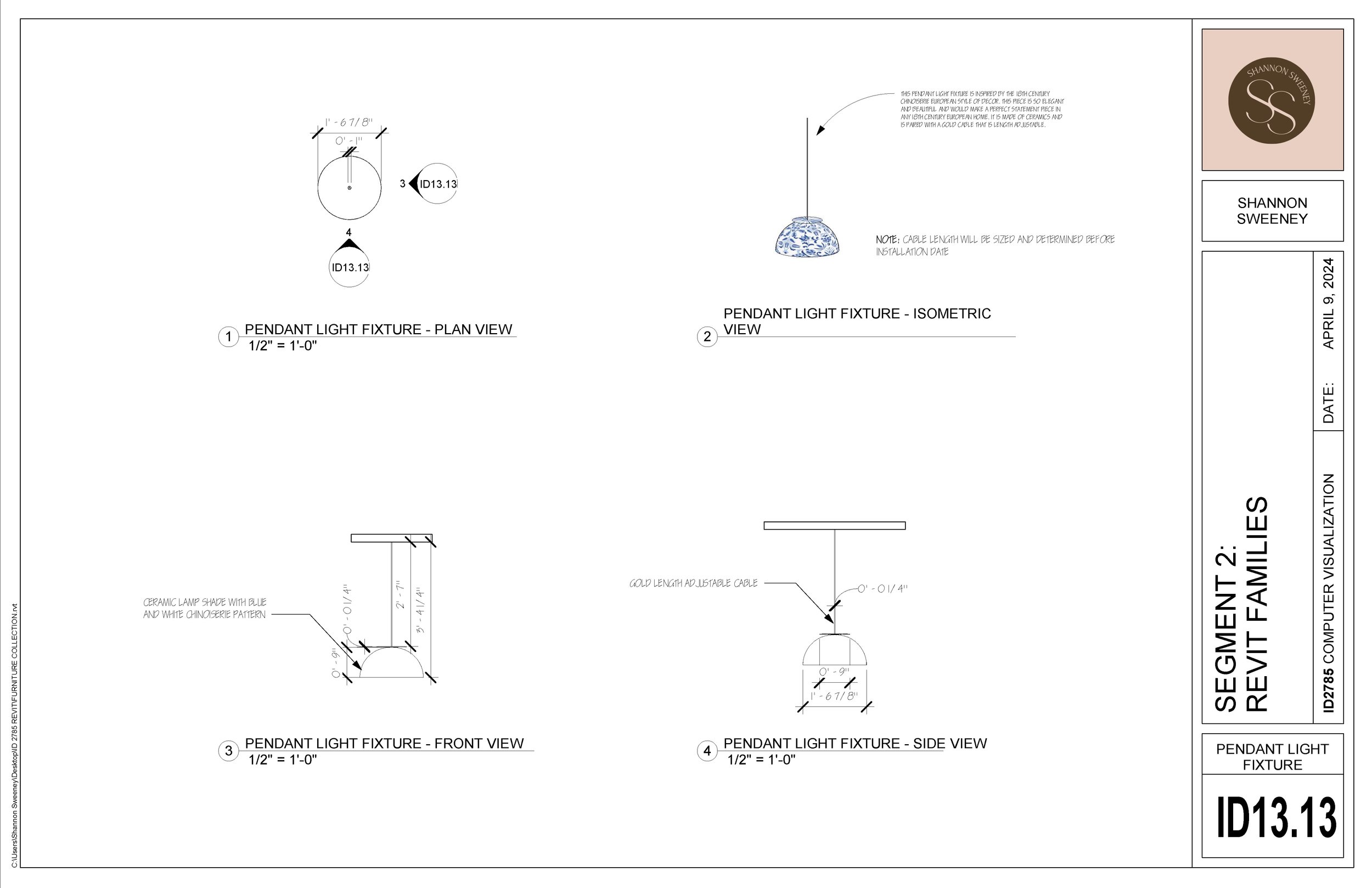 Revit Class Custom Families Project - Sophomore Year