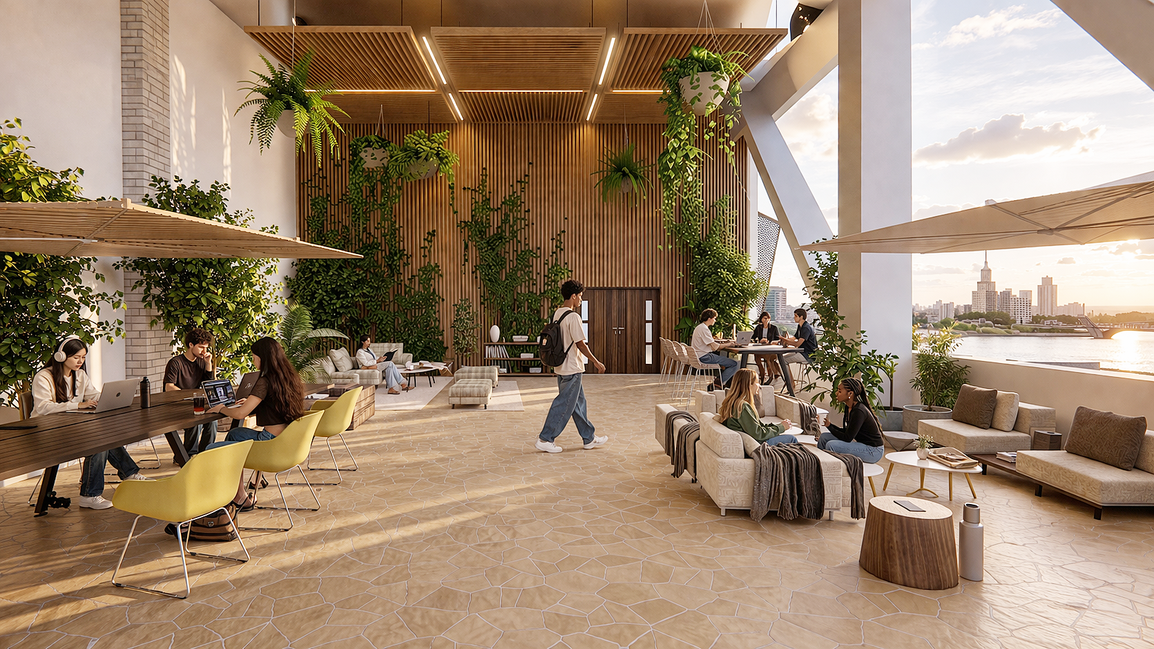 Riverview Recreation and Wellness - Outdoor Terrace - Senior Year, Capstone
