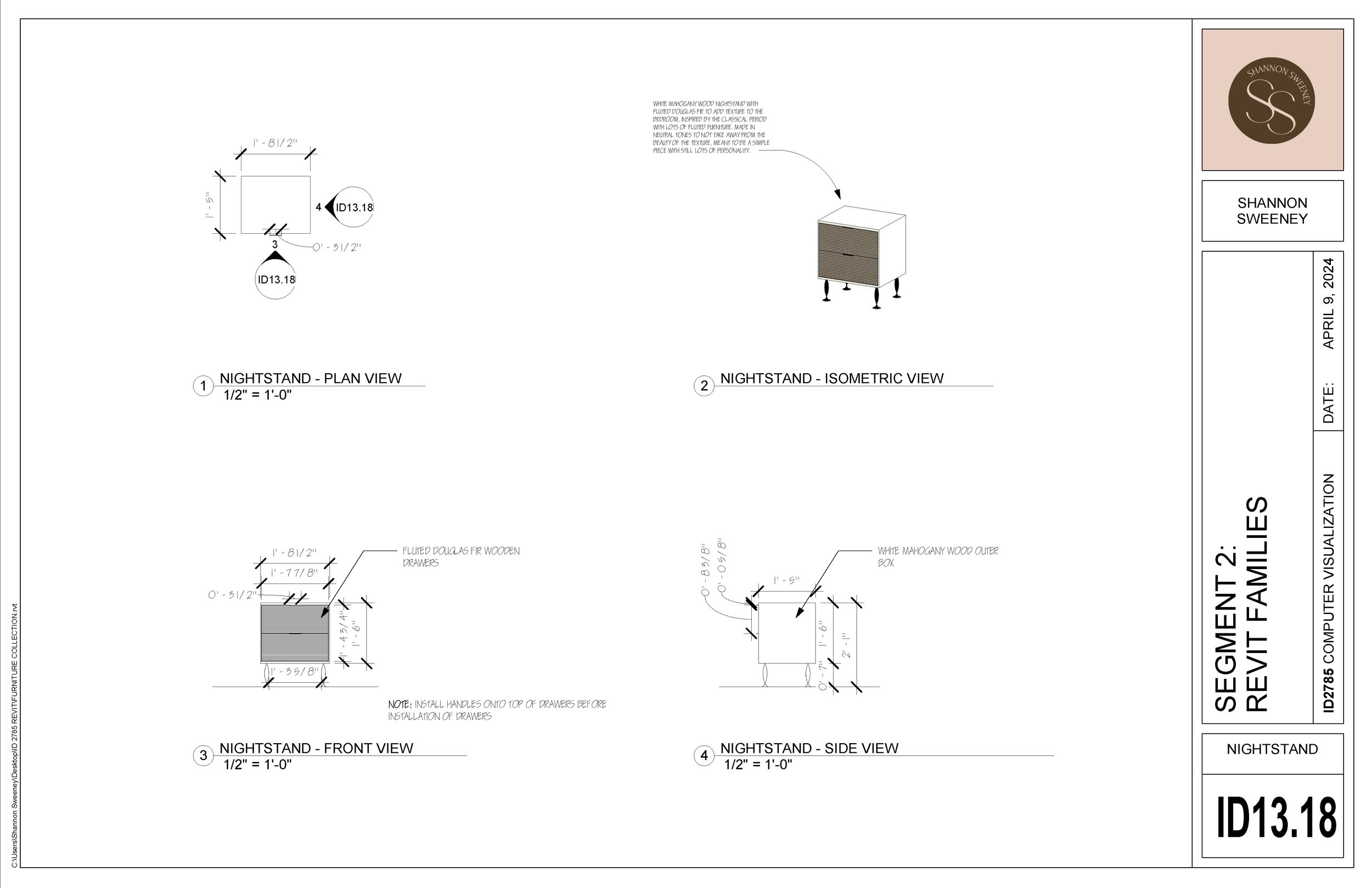 Revit Class Custom Families Project - Sophomore Year