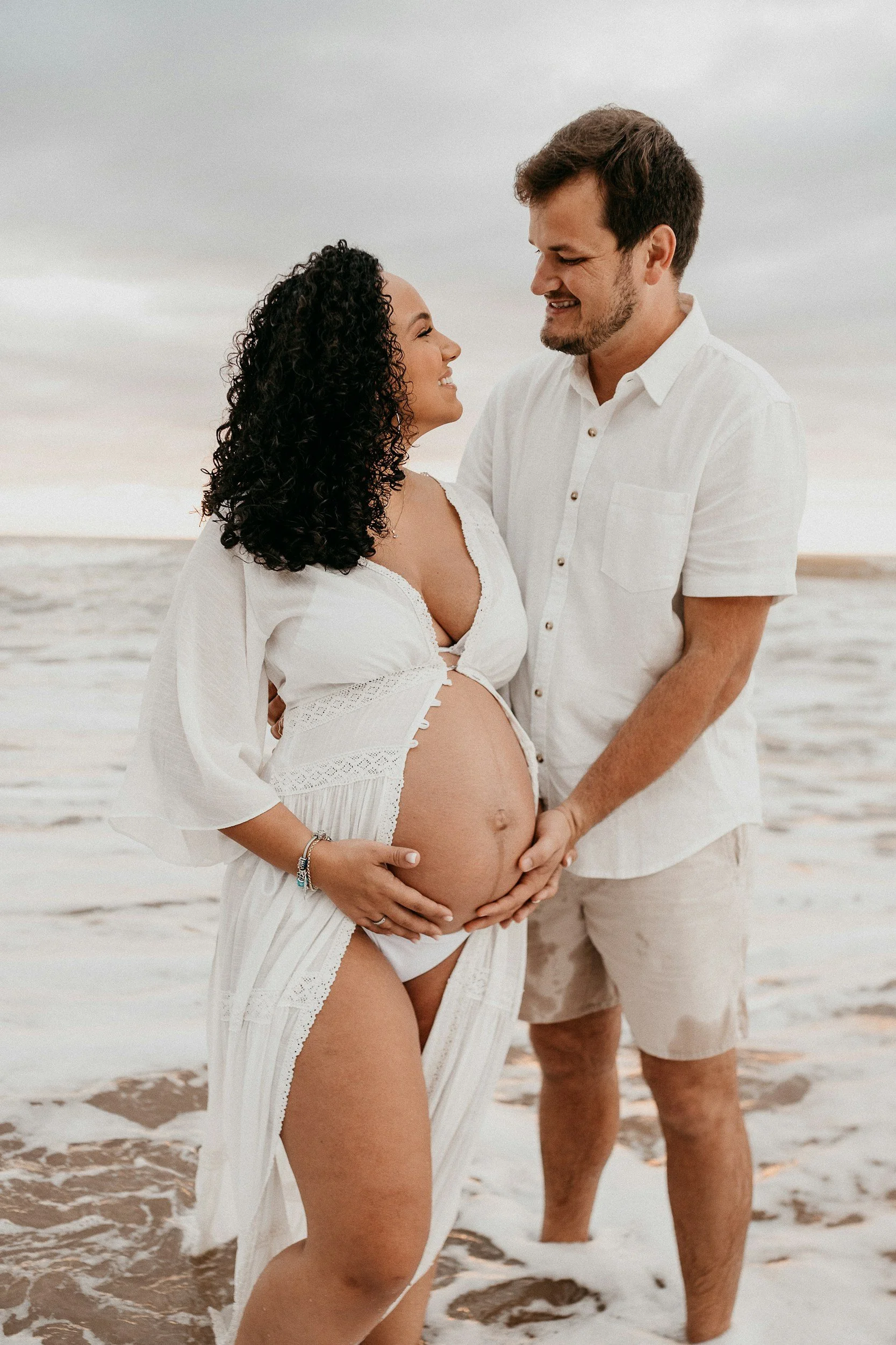 Pregnant woman with her partner