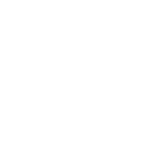 Une icône de clap de cinéma avec des plantes décoratives autour, et un symbole de lecture au centre.