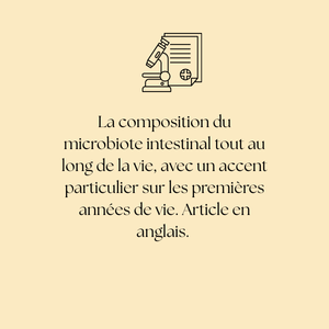 Cet article du Dr Giuseppe Buonocore (montre la composition du microbiote intestinal chez le nourrisson à la naissance, son évolution avec l’âge, ainsi que l’impact de facteurs tels que l’accouchement par voie basse ou par césarienne.