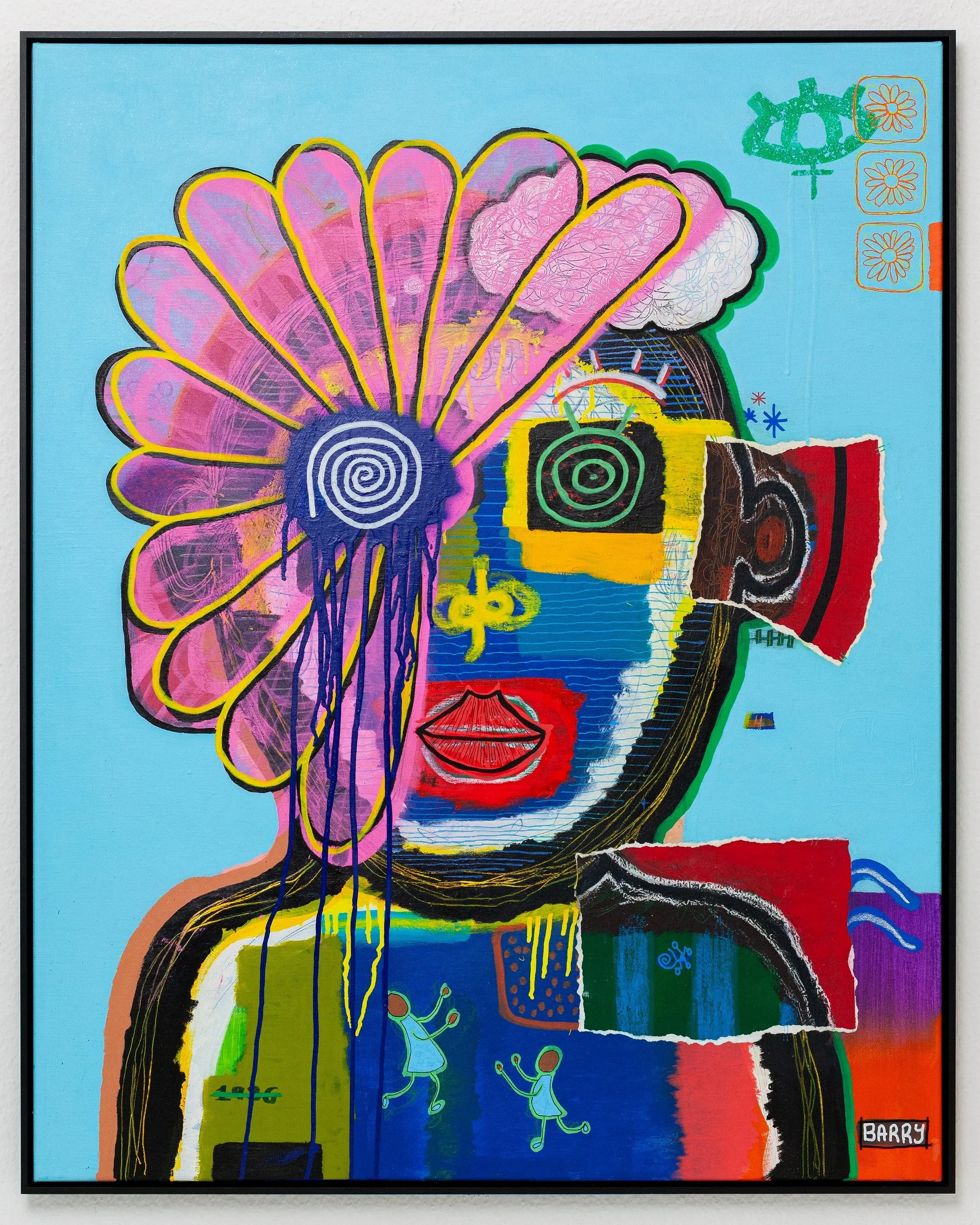 La Vie en Rose (2024) - Mixed media on linen canvas - 100 x 80 cm (available)