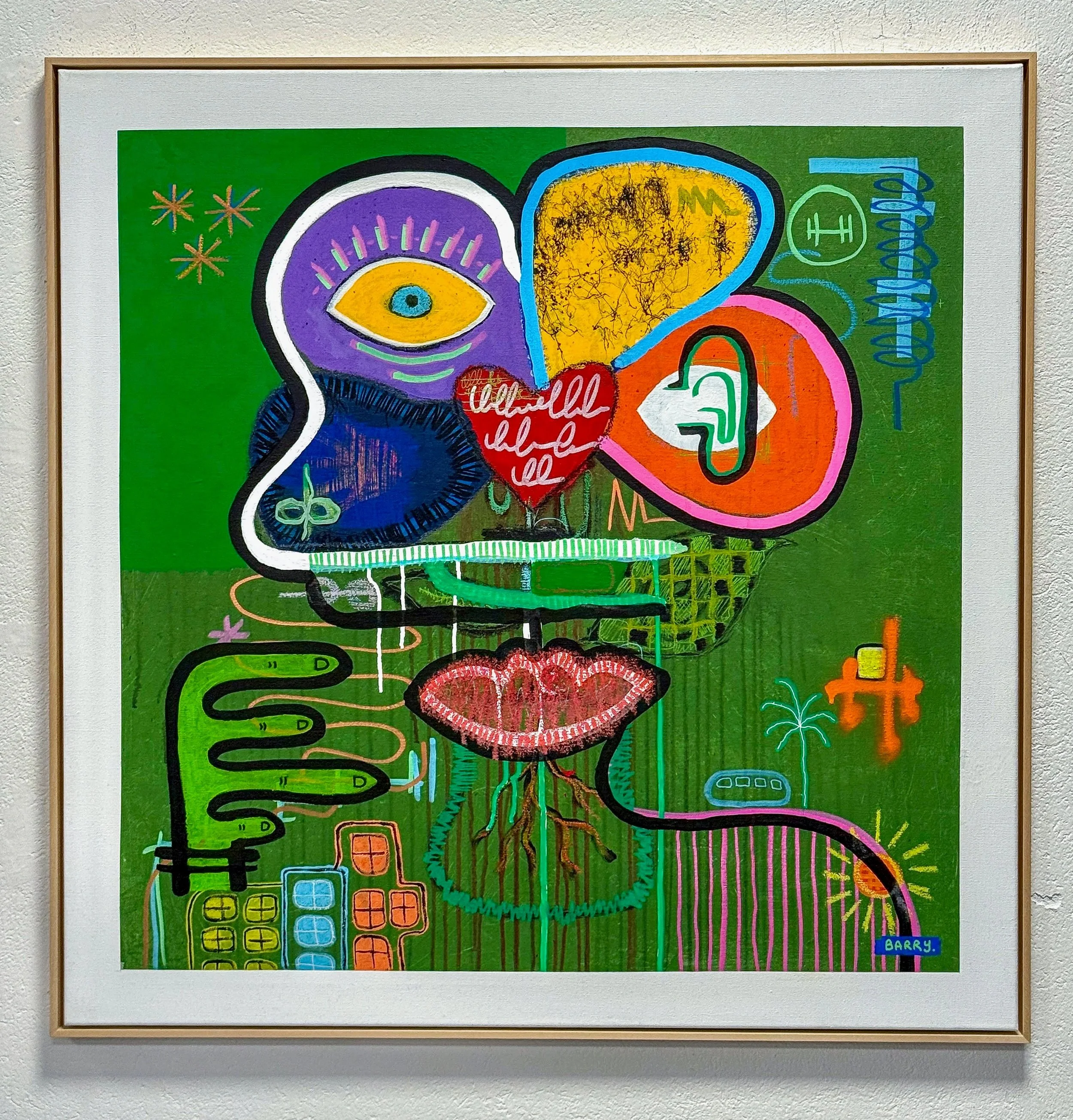 La Belle (2025) - Mixed media on linen canvas - 100 x 100 cm (available)