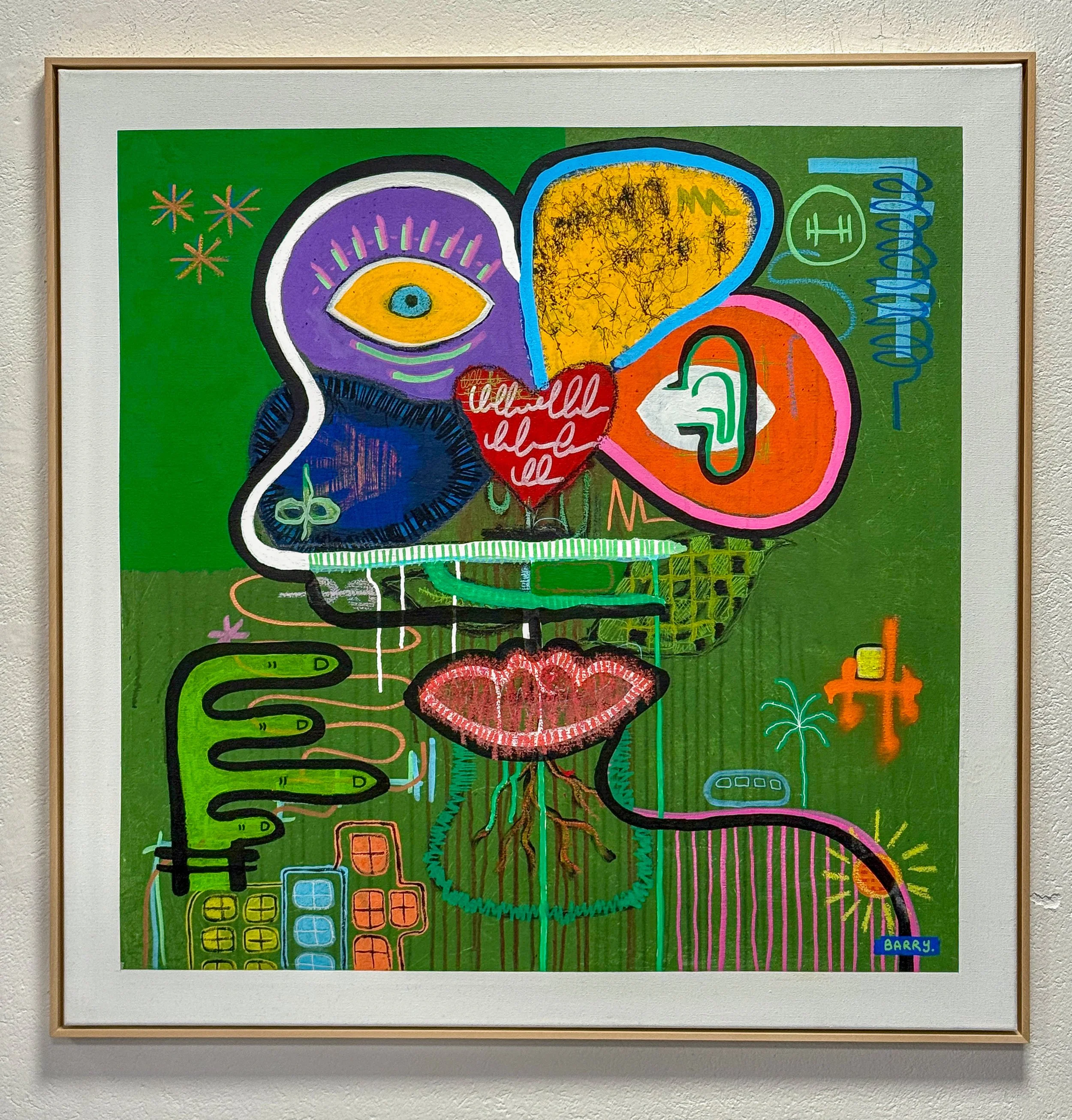 La Belle, Mixed media on linen canvas, 100x100cm, 2025.jpg