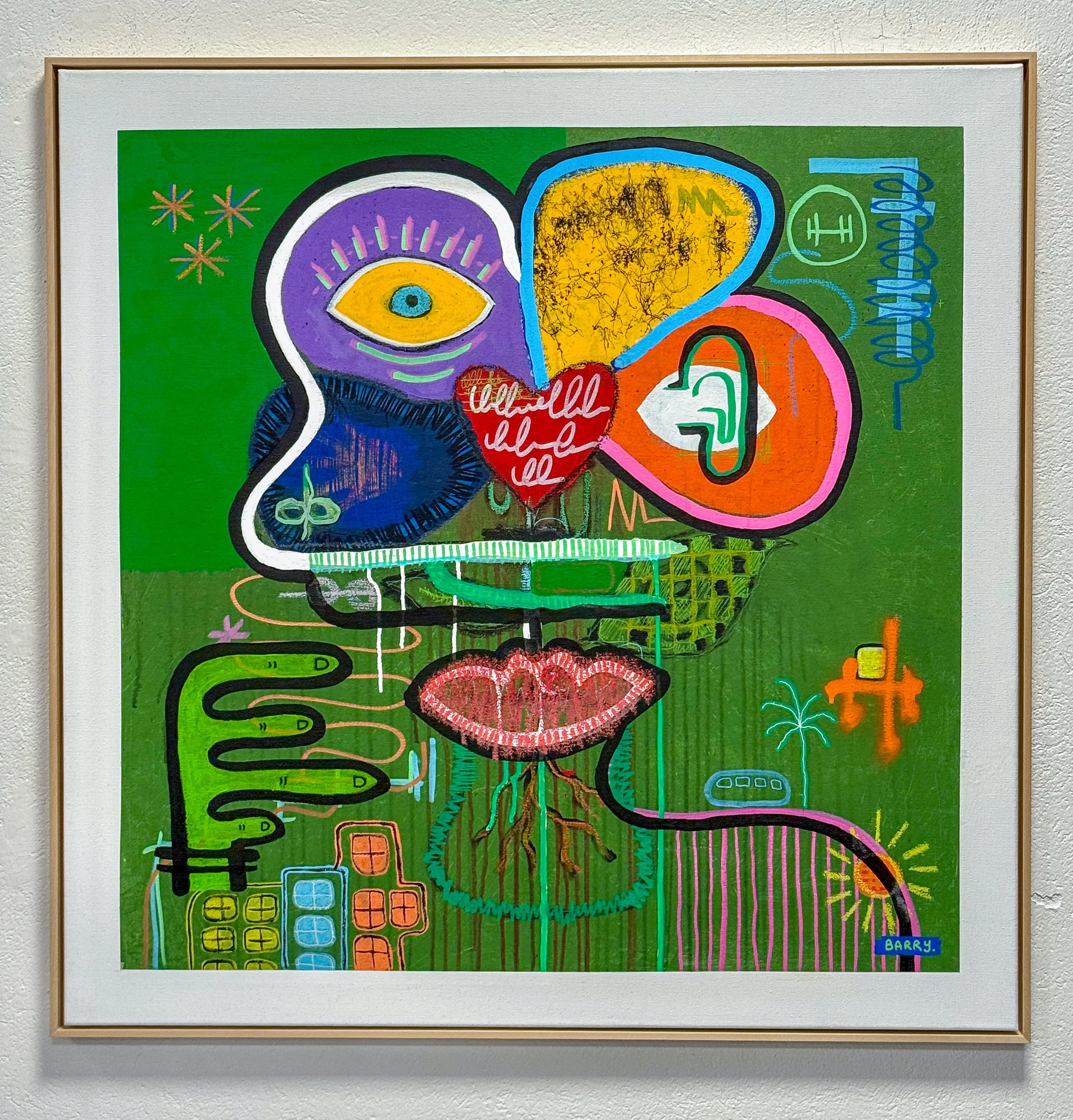 La Belle (2025) - Mixed media on linen canvas - 100 x 100 cm