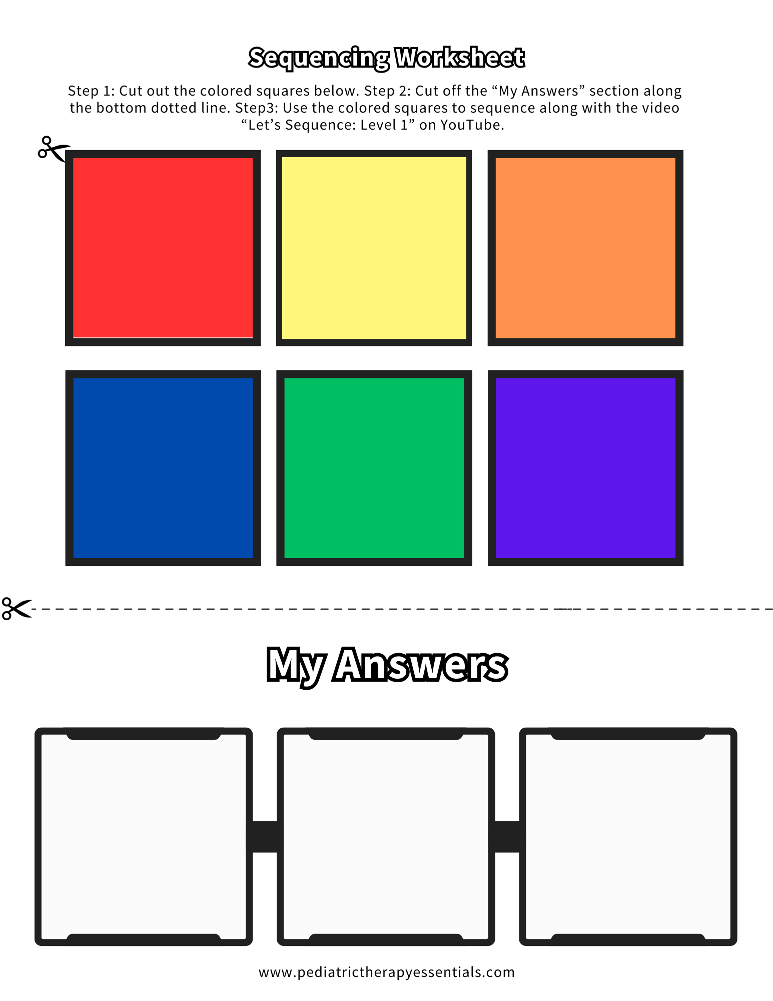 Let's Sequence Level 1 Printable