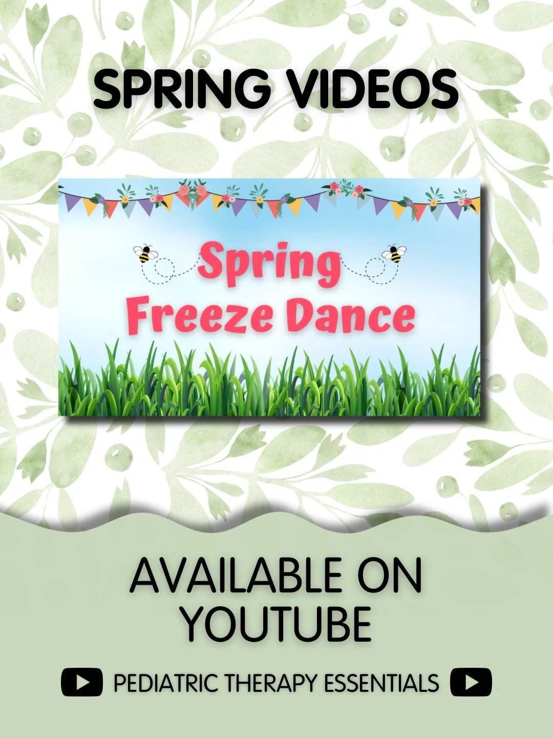🌸Spring is Here! And that means FUN Spring Themed Videos are available on my YouTube Channel:

🦋Spring Freeze Dance where we are dancing like the animals.
👌Spring Freeze Dance Fine Motor Skills edition.
👏Clap for Spring where we work on eye hand 