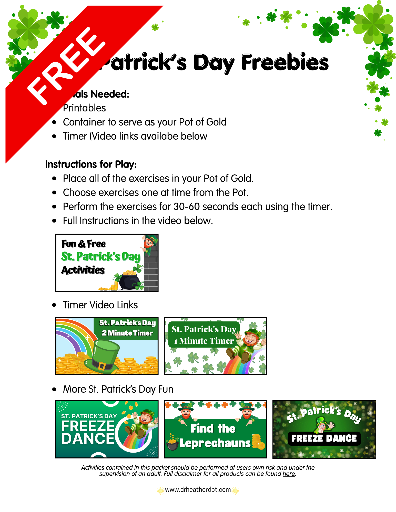 St. Patrick's Day Motor Skill Fun