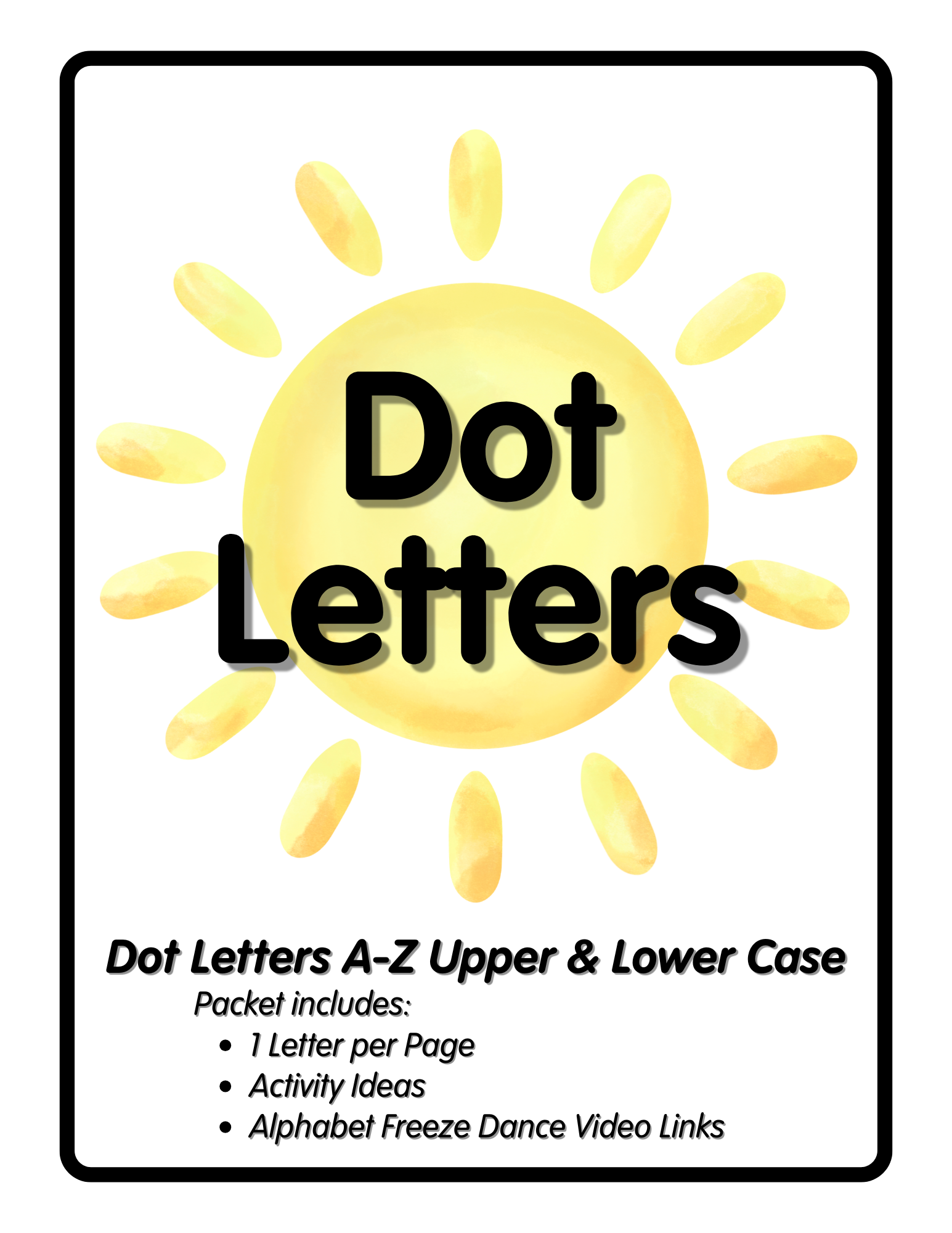 Alphabet Dot Letter Handwriting/Activity Packet
