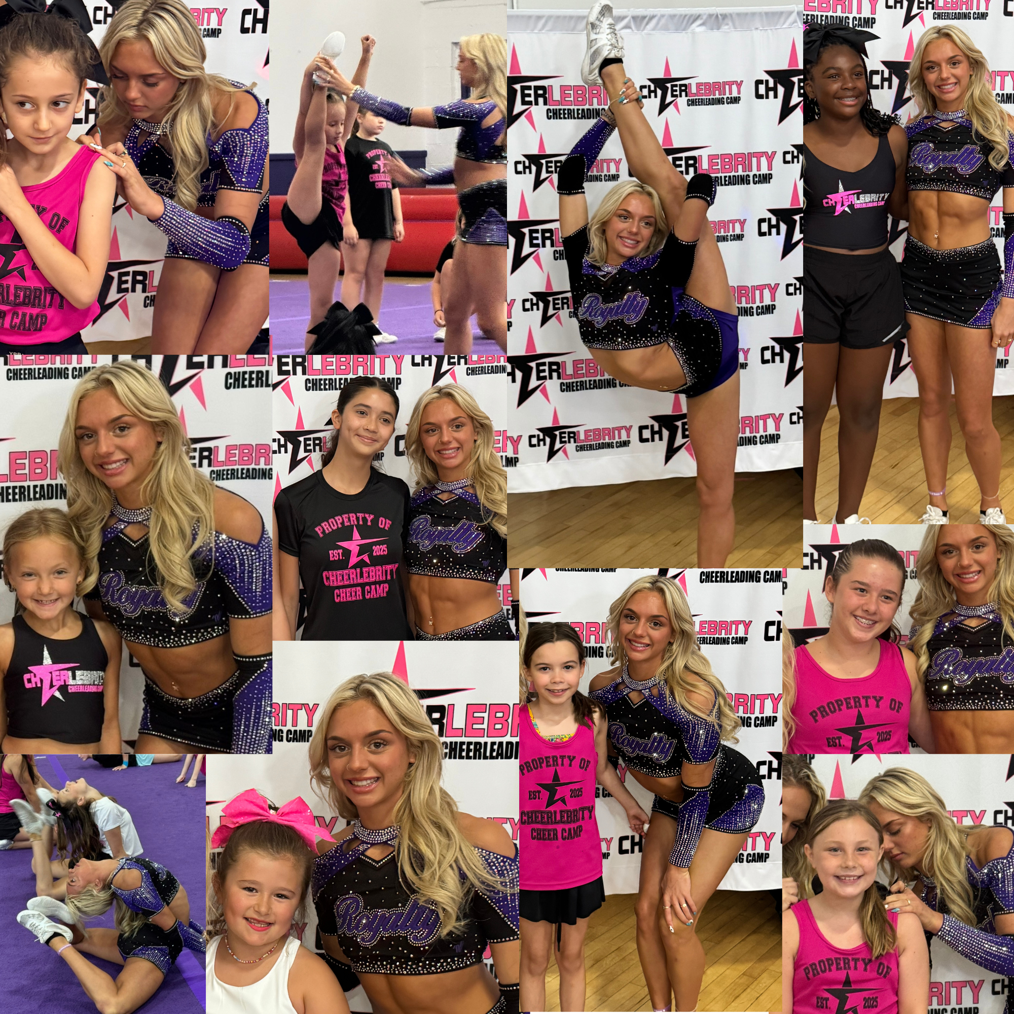 Photo collage of Brooklynn Lily, previous Cheerlebrity Guest Instructor